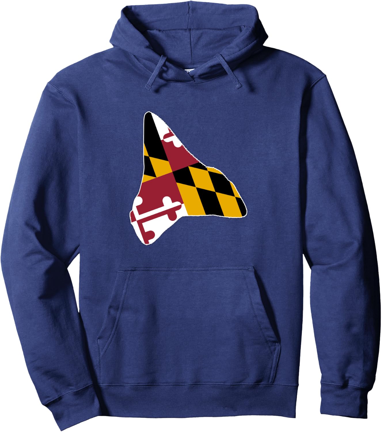 Maryland Flag Shark Tooth LS Shirt Relic And Fossil Hunter Hoodie - Hoodie | Navy