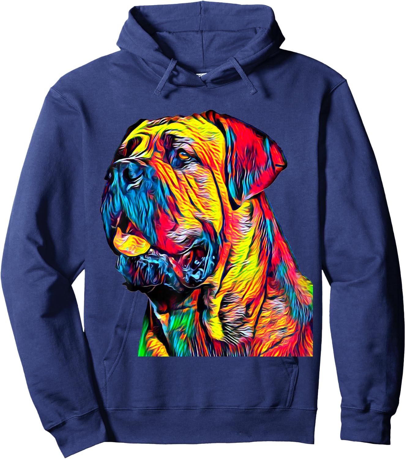 Cane Corso Italian Mastiff Dog Head Hoodie - Hoodie | Navy