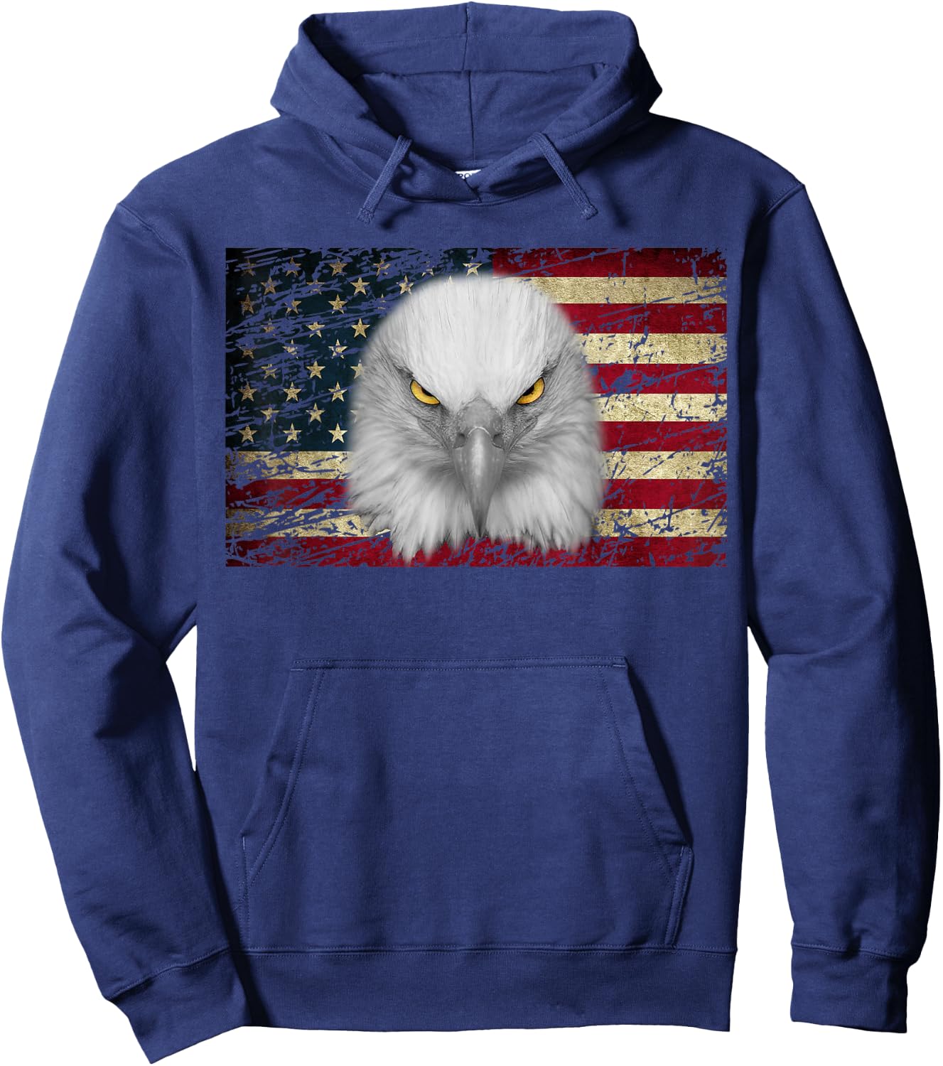 American Bald Eagle Eyes Shirt USA Flag Patriotic Shirt Hoodie - Hoodie | Navy