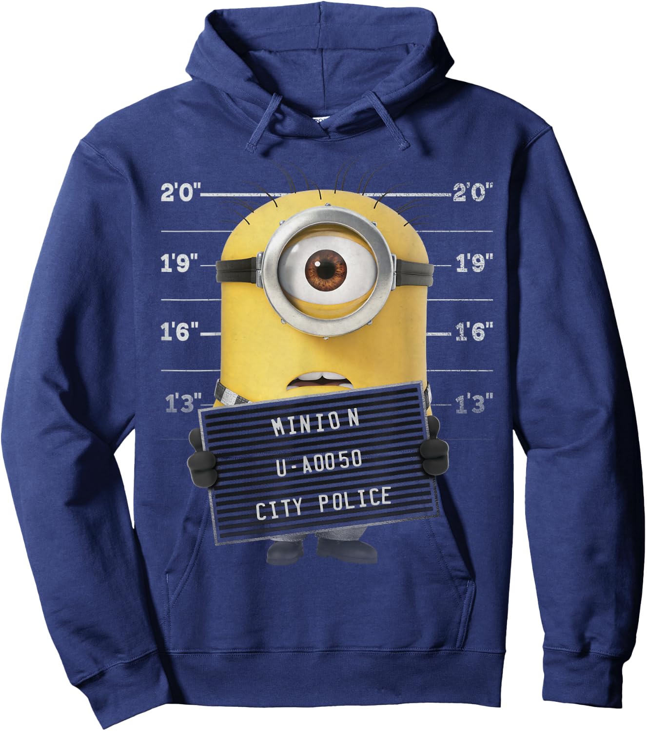 Despicable Me Minions Shocked Mugshot Graphic Hoodie - Hoodie | Navy
