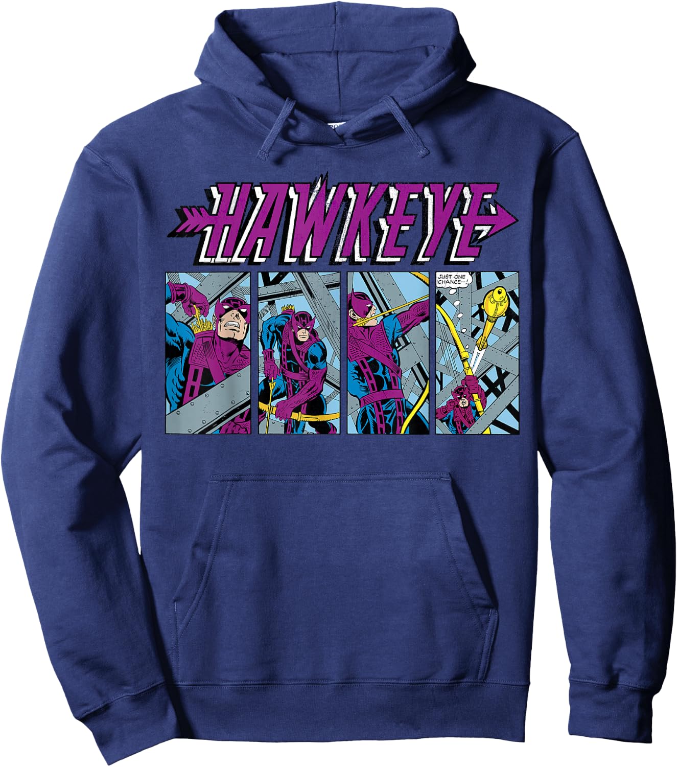 Marvel Hawkeye 'Just One Chance' Classic Comic Art Hoodie - Hoodie | Navy