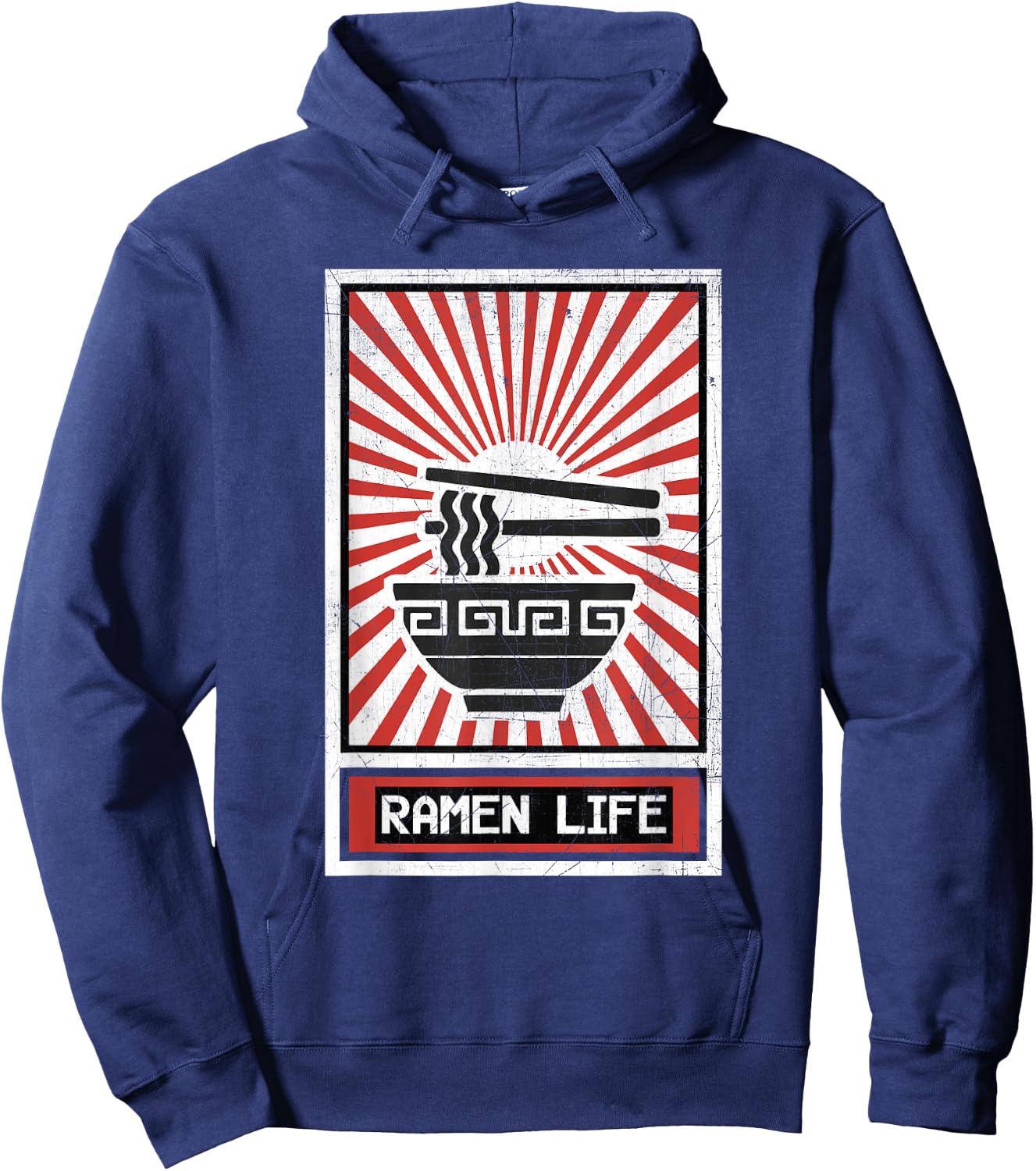 Ramen Life Noodle Soup Hoodie - Hoodie | Navy