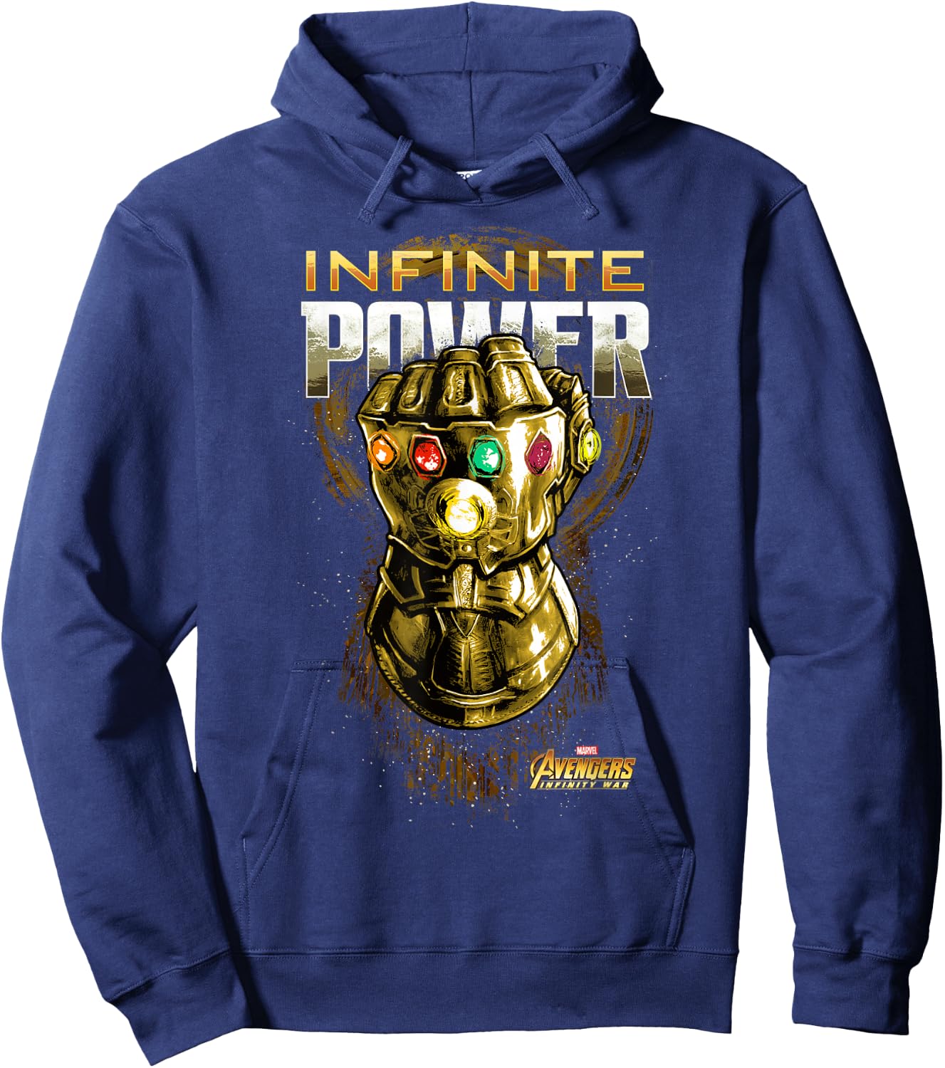 Marvel Avengers Infinity War Gold Gauntlet Graphic Hoodie - Hoodie | Navy
