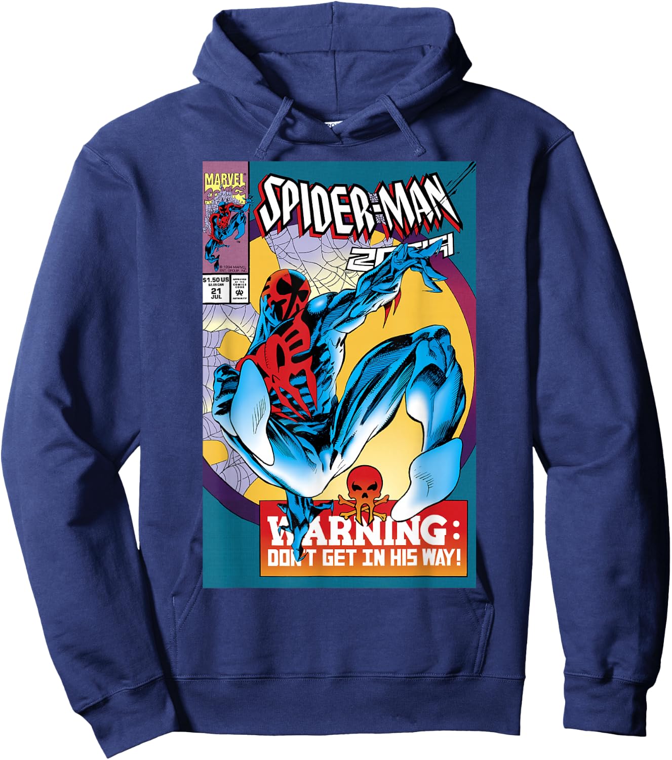 Marvel Spider-Man 2099 Comic Cover Small Hoodie - Hoodie | Navy