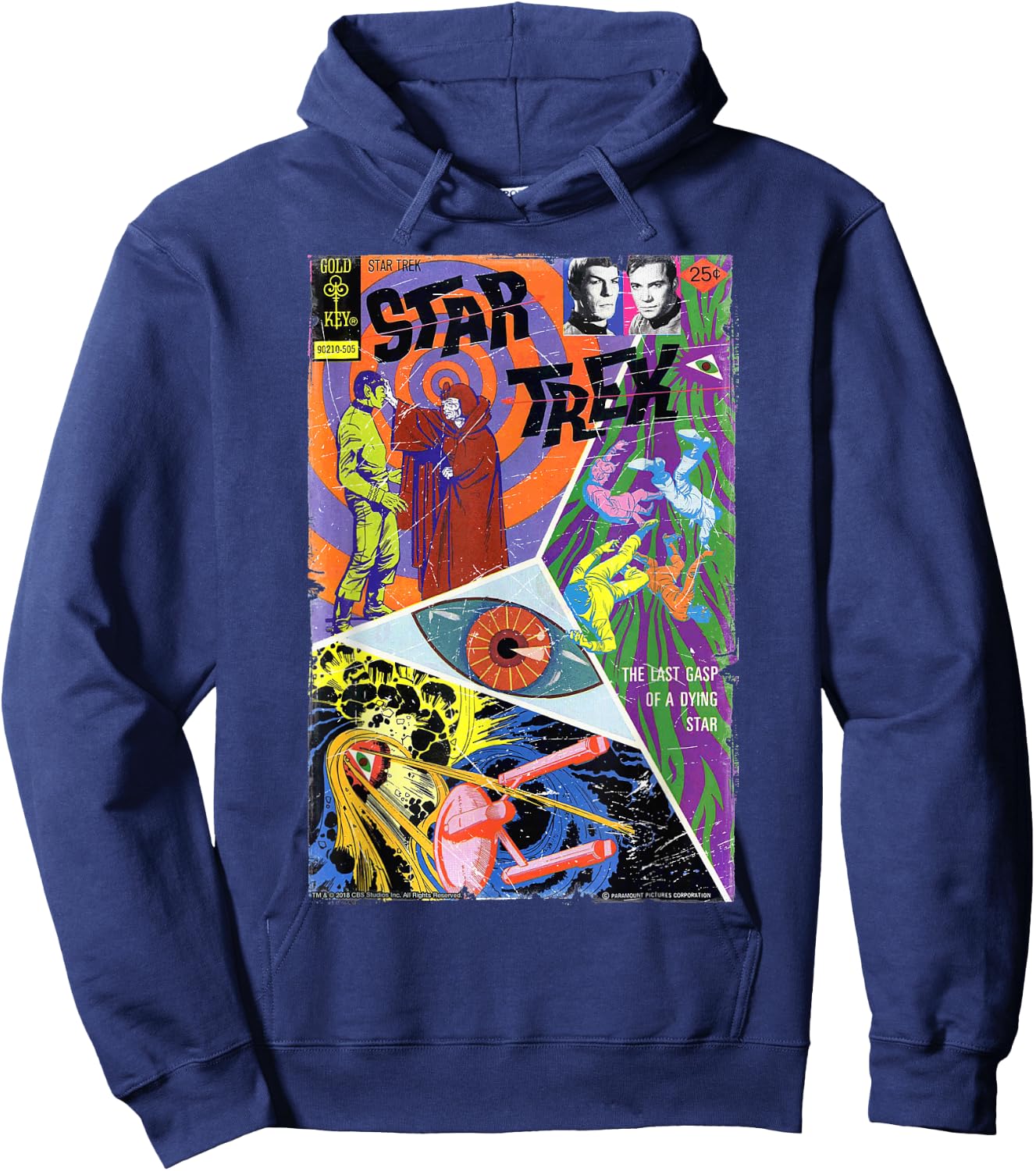 Star Trek Original Series Retro Comic Book Cover Hoodie - Hoodie | Navy