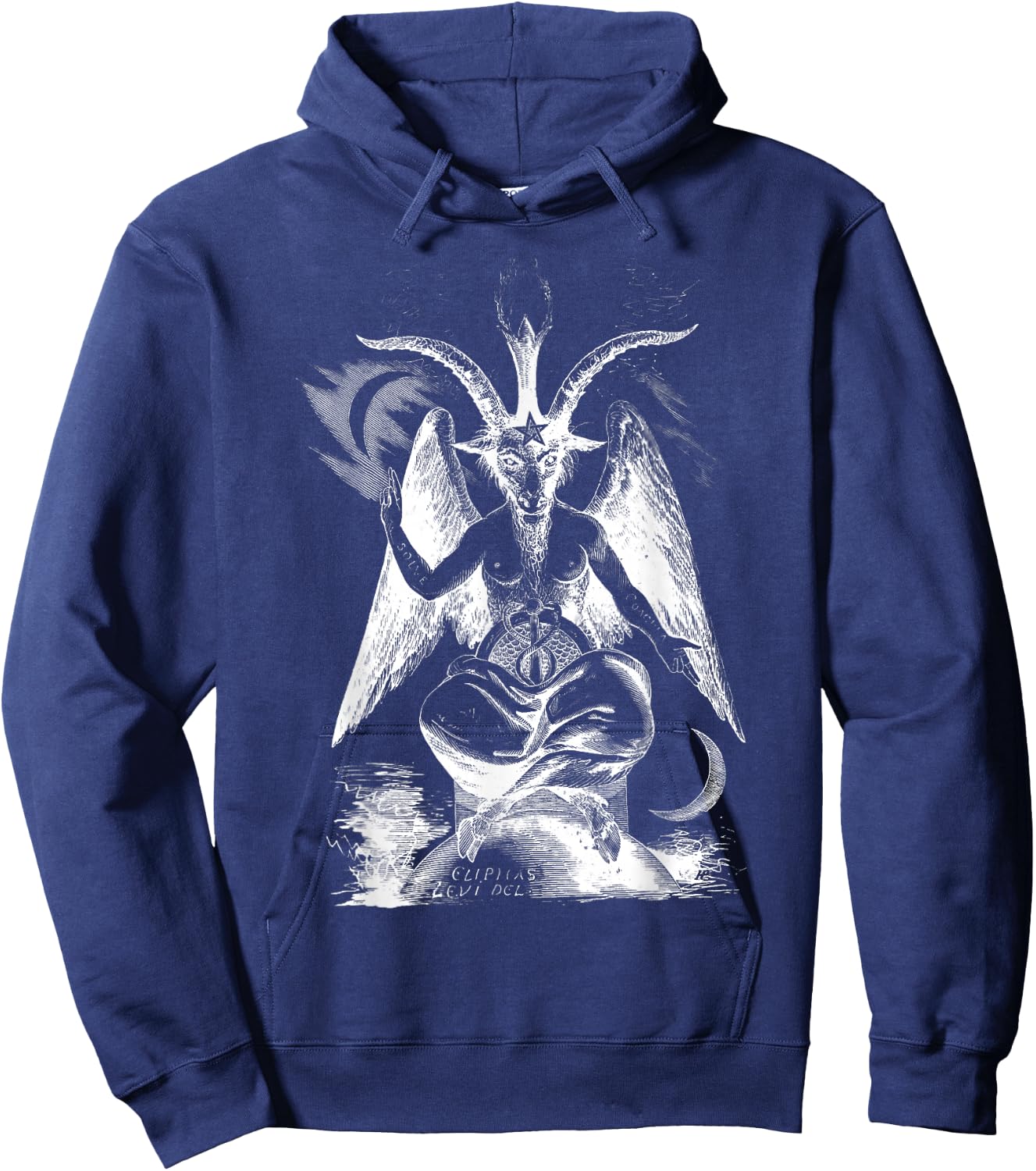 Baphomet . Sigil of Baphomet Goat Head Satan Hoodie - Hoodie | Navy