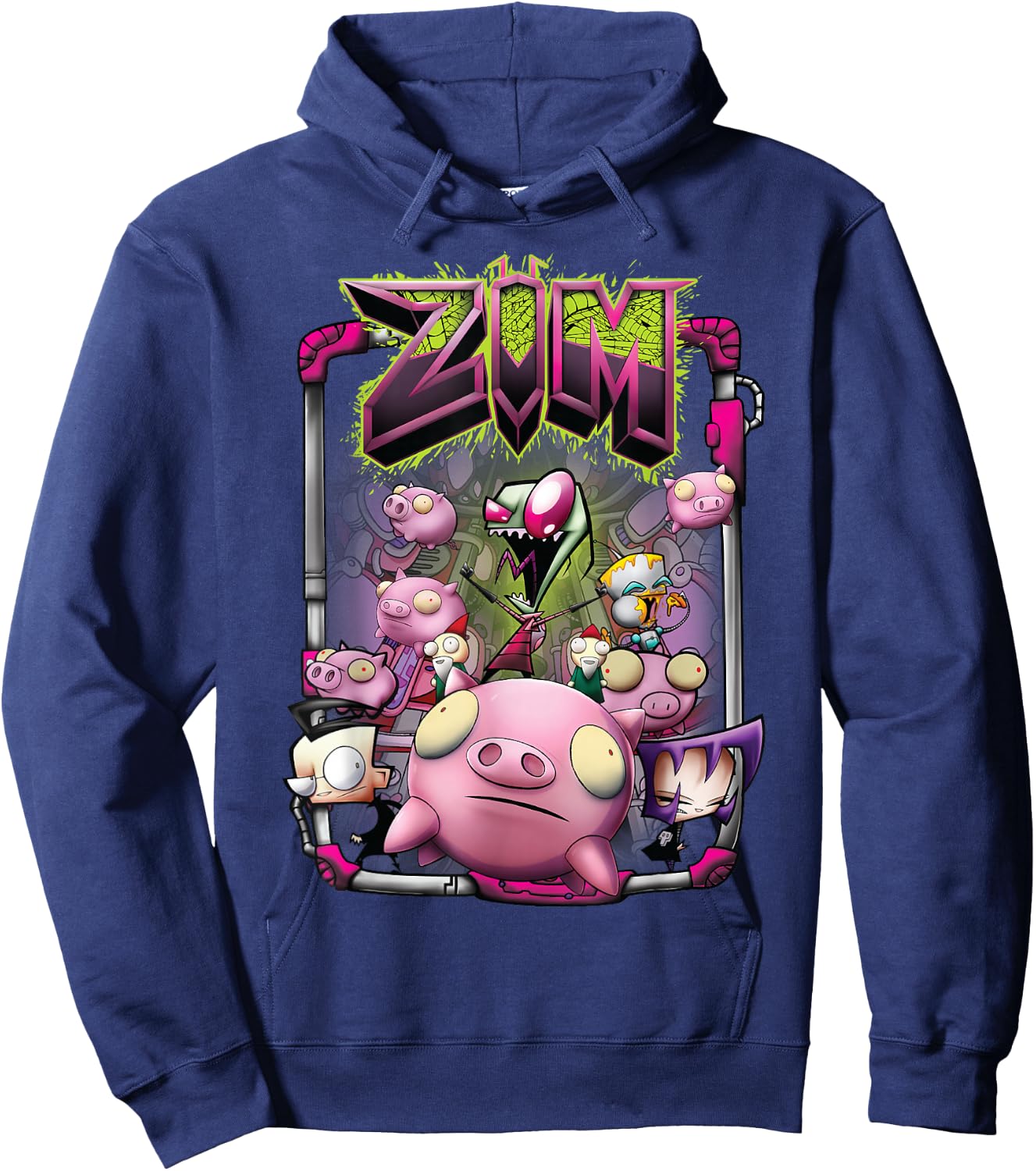Nickelodeon Invader Zim Rubber Piggy Army Hoodie - Hoodie | Navy