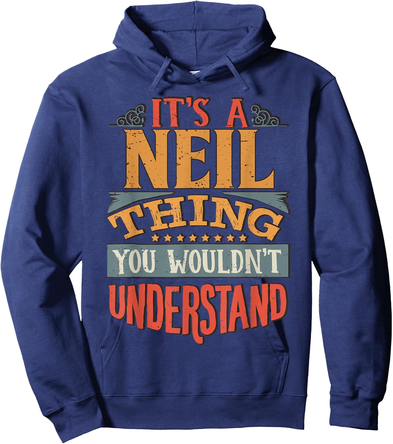 Neil Name Hoodie - Hoodie | Navy