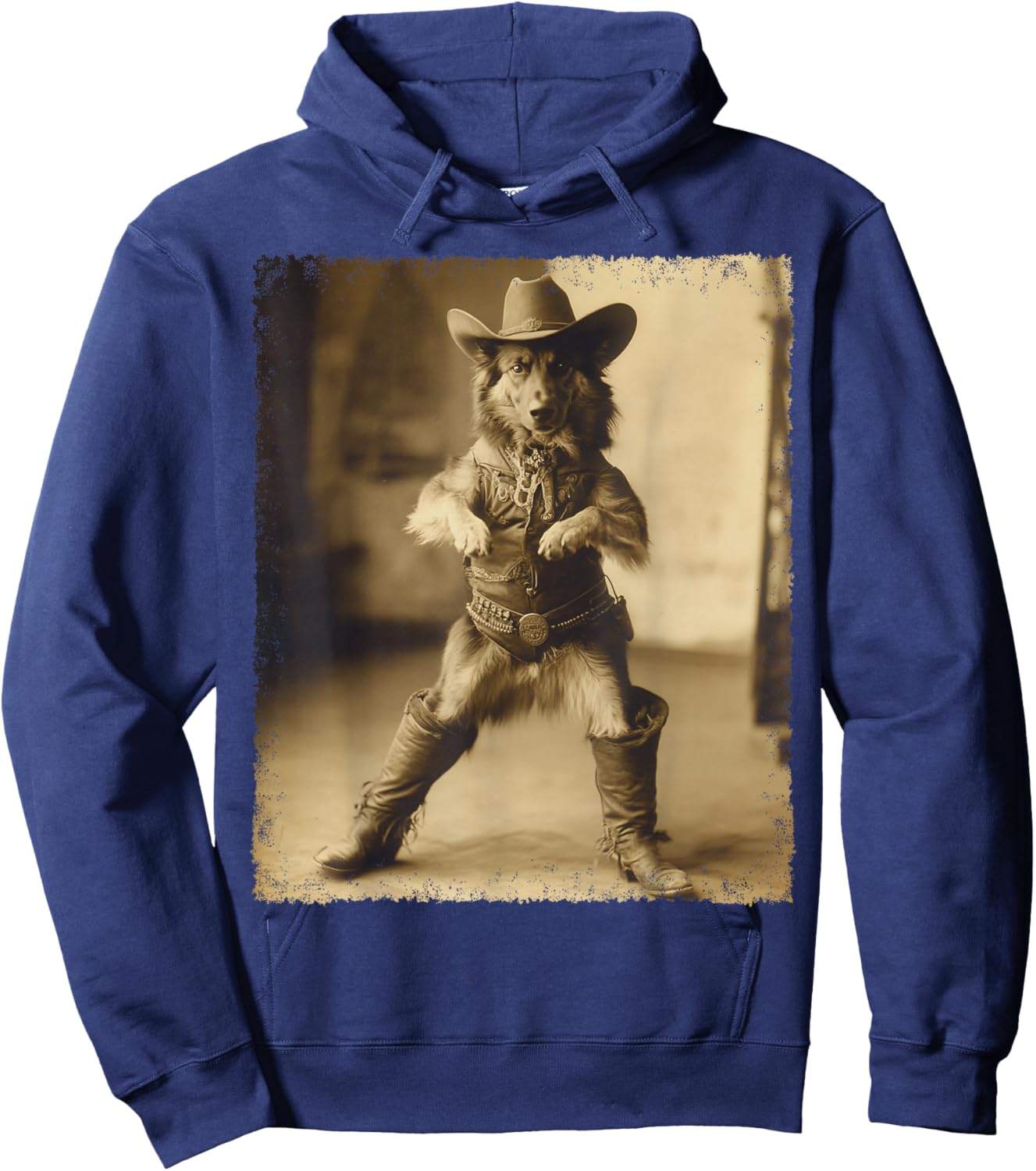 German Shepherd Cowboy Hoodie - Hoodie | Navy