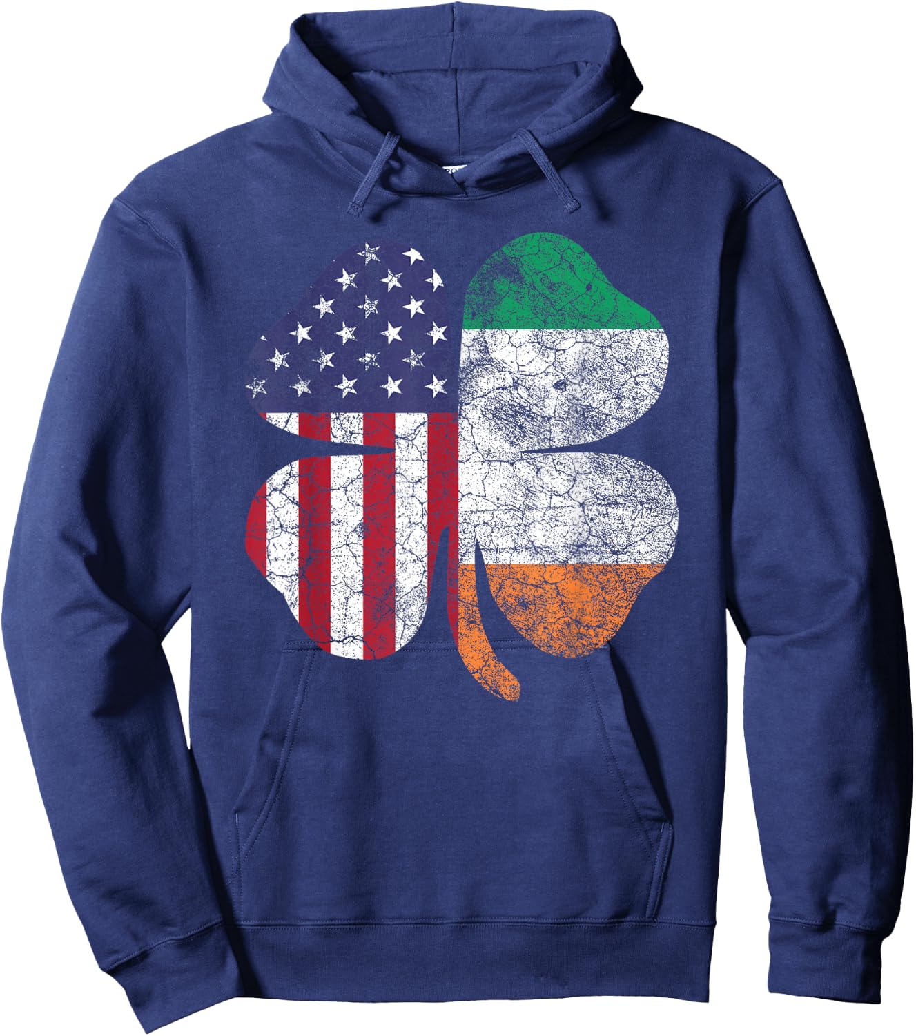 Irish American Flag Ireland Flag ST Patricks Day Gift Lucky Small Hoodie - Hoodie | Navy