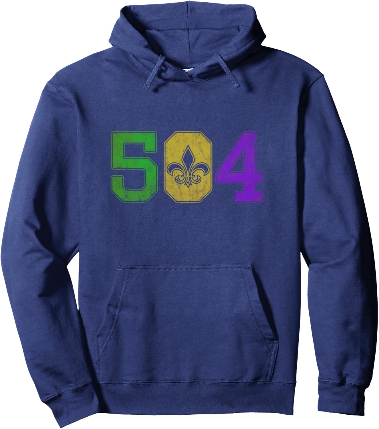 Mardi Gras 504 T Shirt Nola New Orleans Louisiana LA 2019 Hoodie - Hoodie | Navy