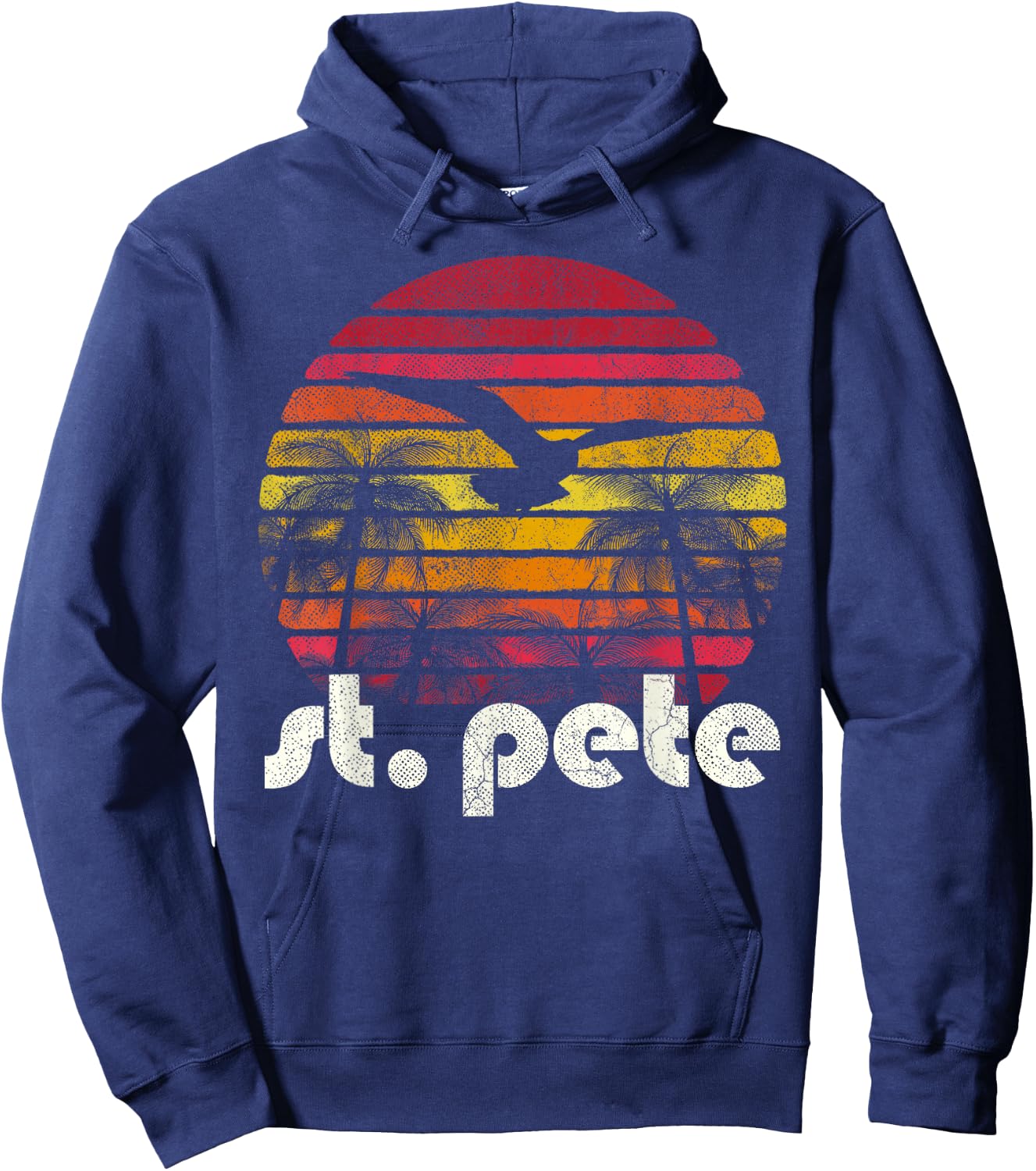 Retro Florida St. Pete Petersburg Men Women Vintage Gift Hoodie - Hoodie | Navy