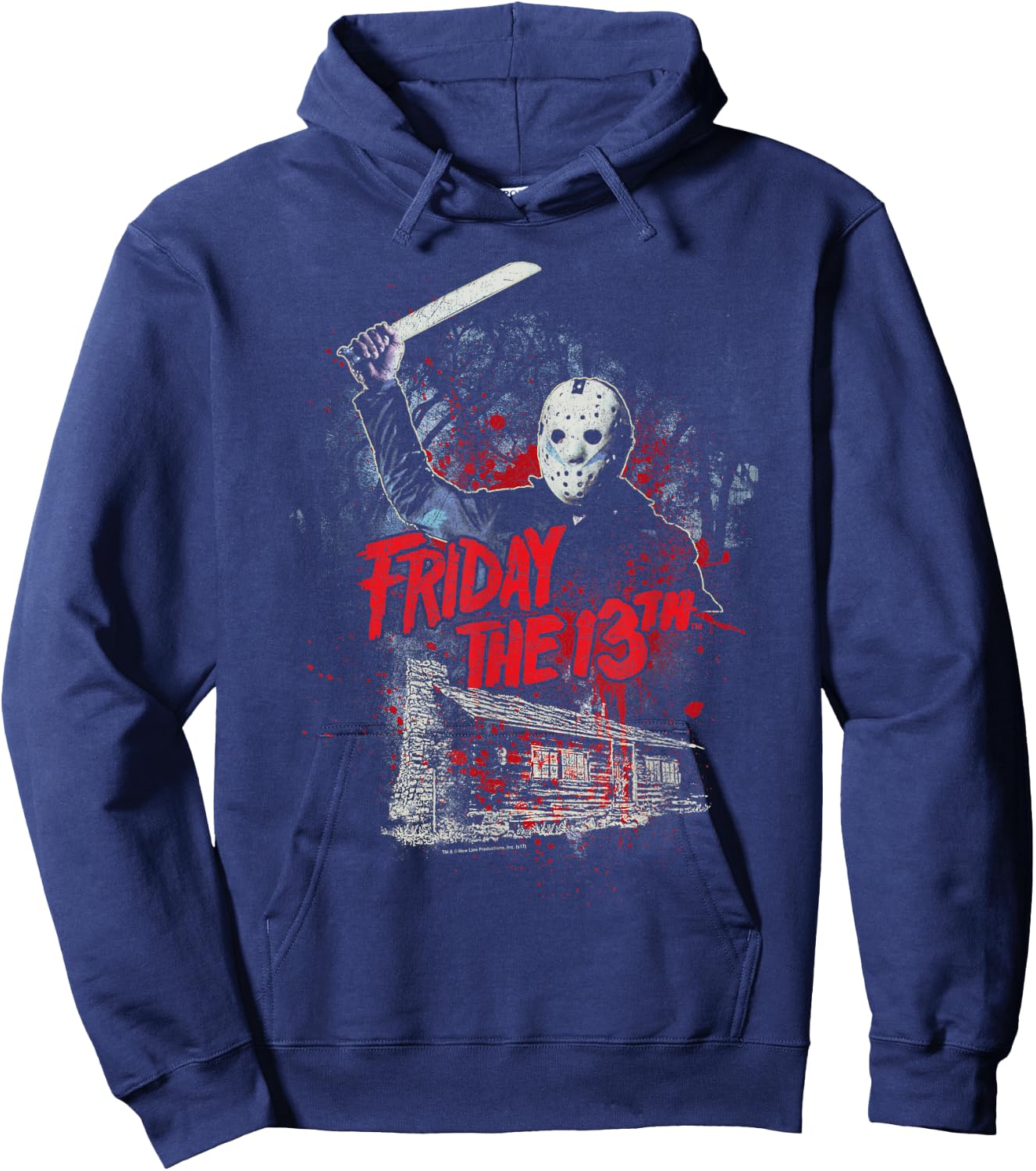 Friday The 13th Jason Cabin Small Hoodie - Hoodie | Navy