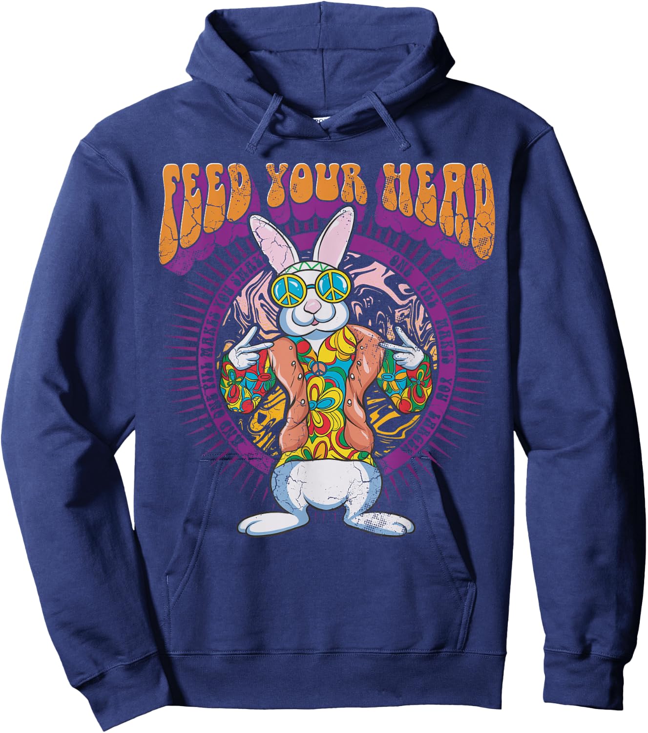 LyricVerse - WHITE RABBIT BY GRACE SLICK Hoodie - Hoodie | Navy