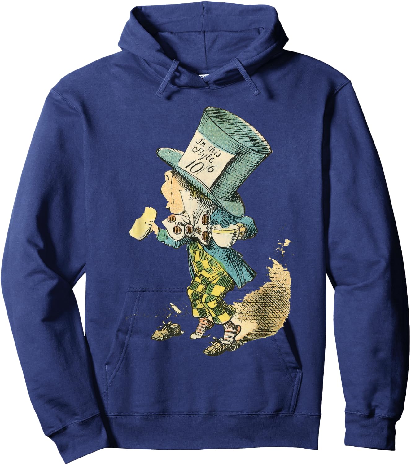 Alice in Wonderland Mad Hatter Vintage Illustration Hoodie - Hoodie | Navy