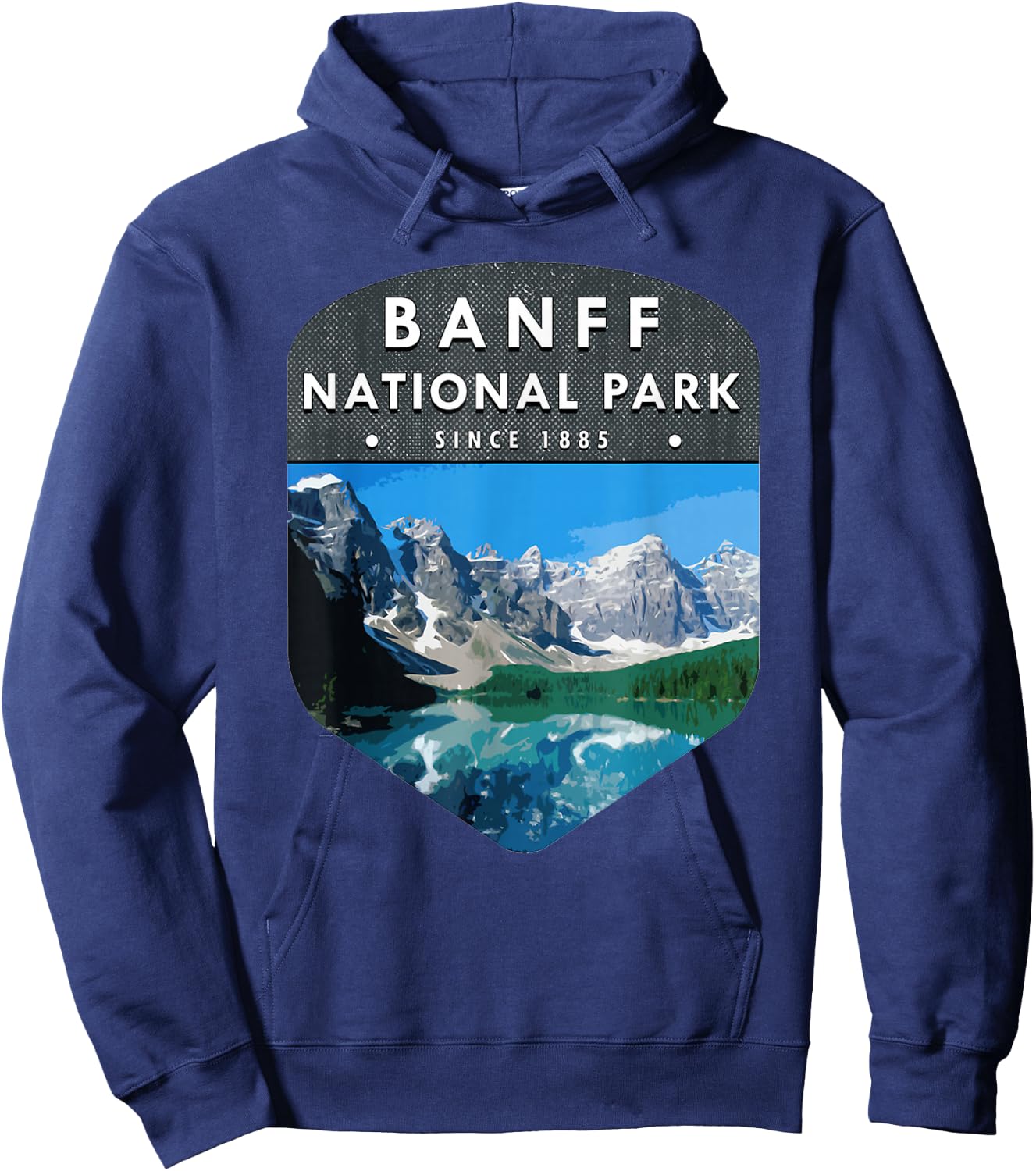 BANFF National Park T Shirt Hiking Wanderlust Hoodie - Hoodie | Navy