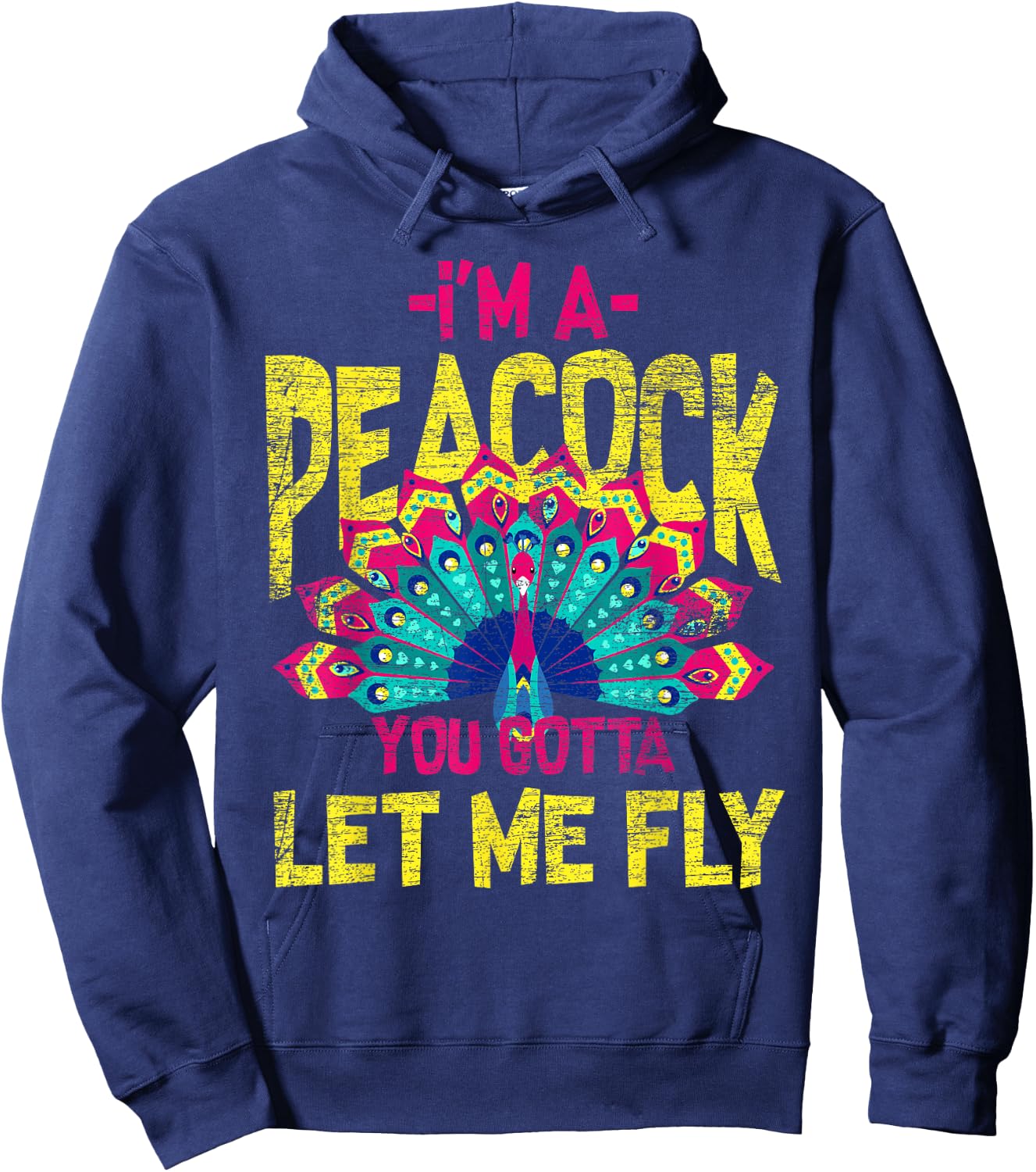 You Gotta Let Me Fly Peacock Hoodie - Hoodie | Navy
