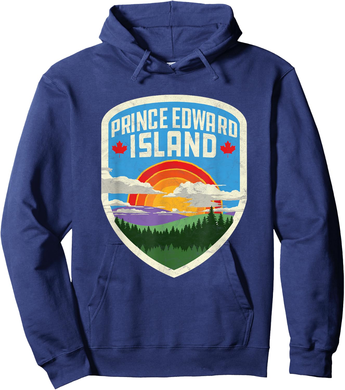 Prince Edward Island Canada Vintage Nature Outdoor Hoodie - Hoodie | Navy