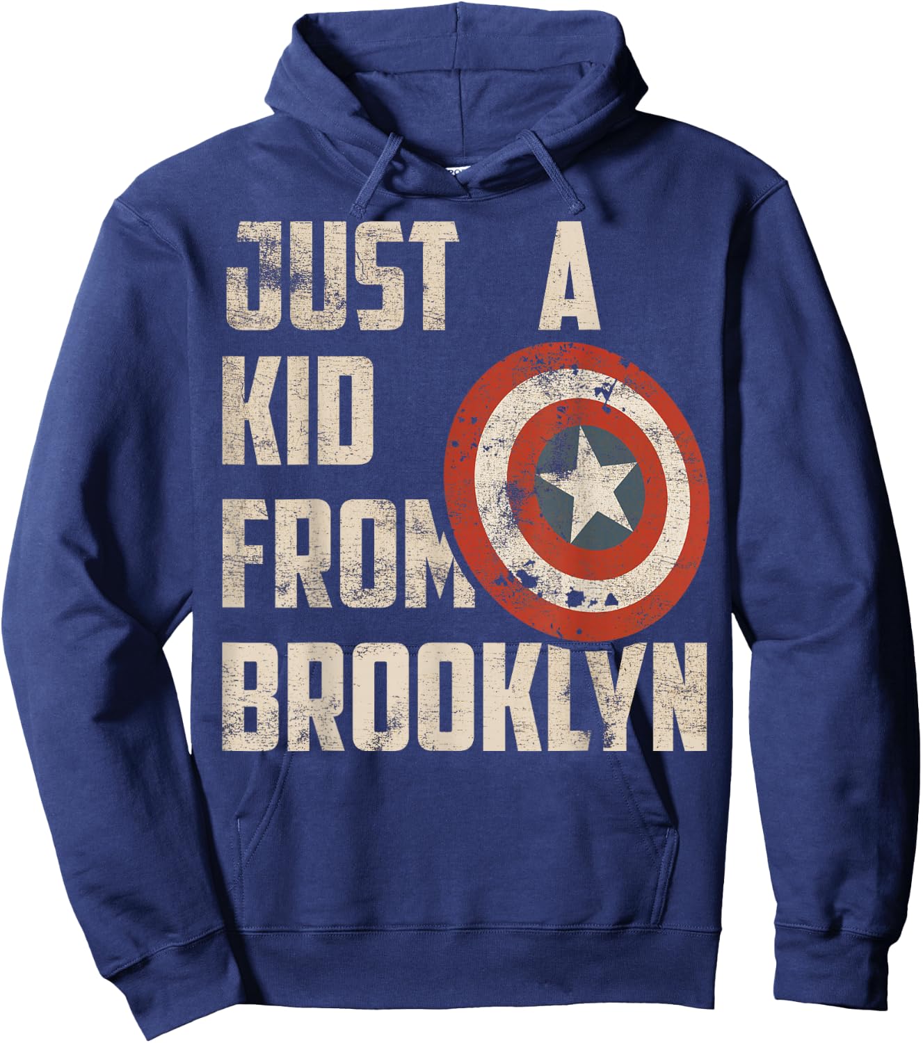 Marvel Captain America Just A Shield from Brooklyn Hoodie - Hoodie | Navy