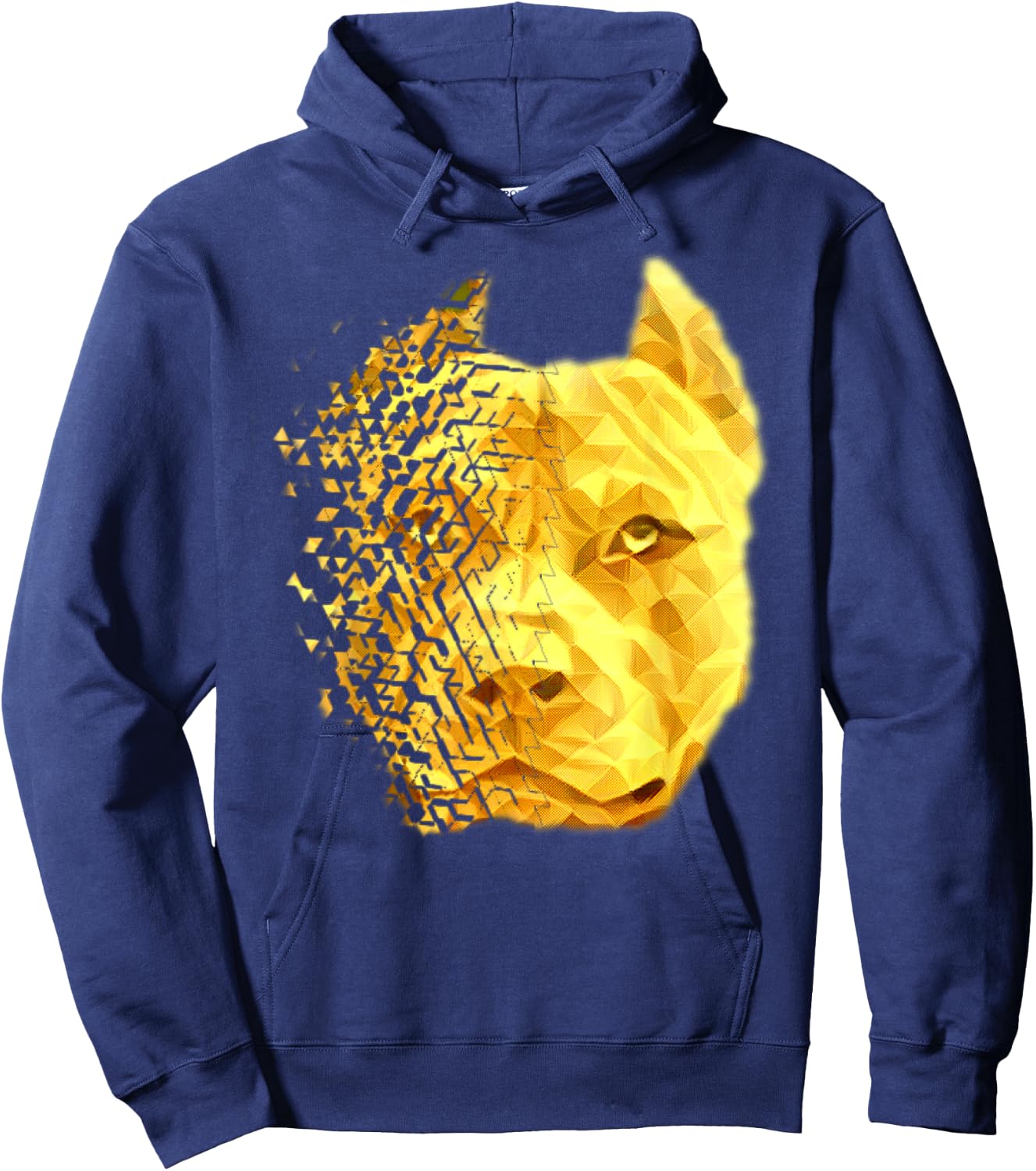 Pit Bull Shattered Gold Designer Hoodie - Hoodie | Navy