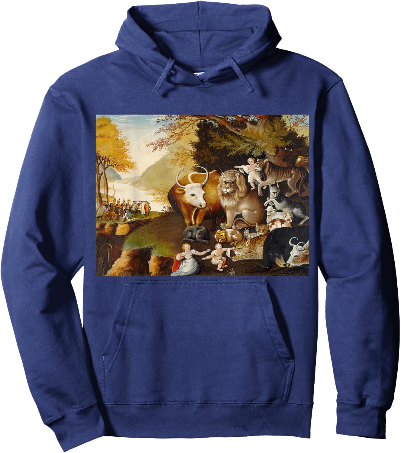 Edward Hicks's Peaceable Kingdom Hoodie - Hoodie | Navy