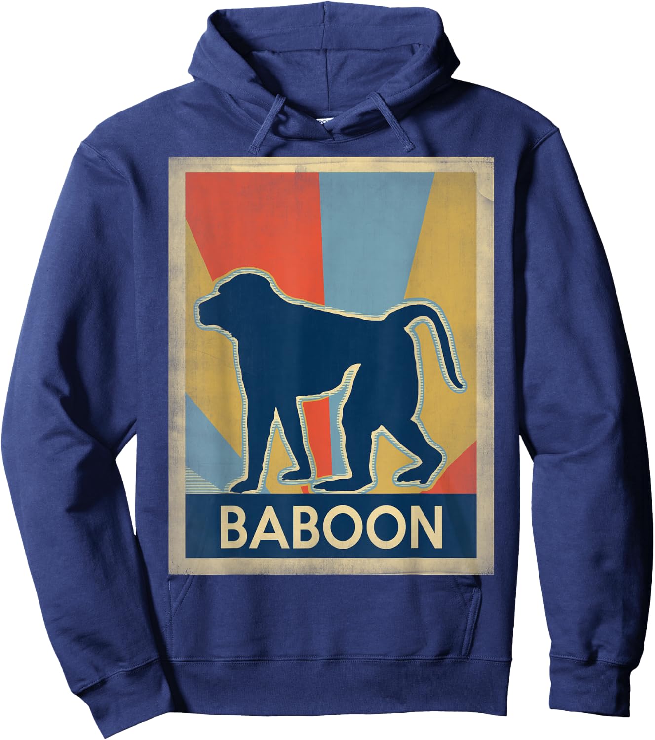 Vintage Style baboon Hoodie - Hoodie | Navy
