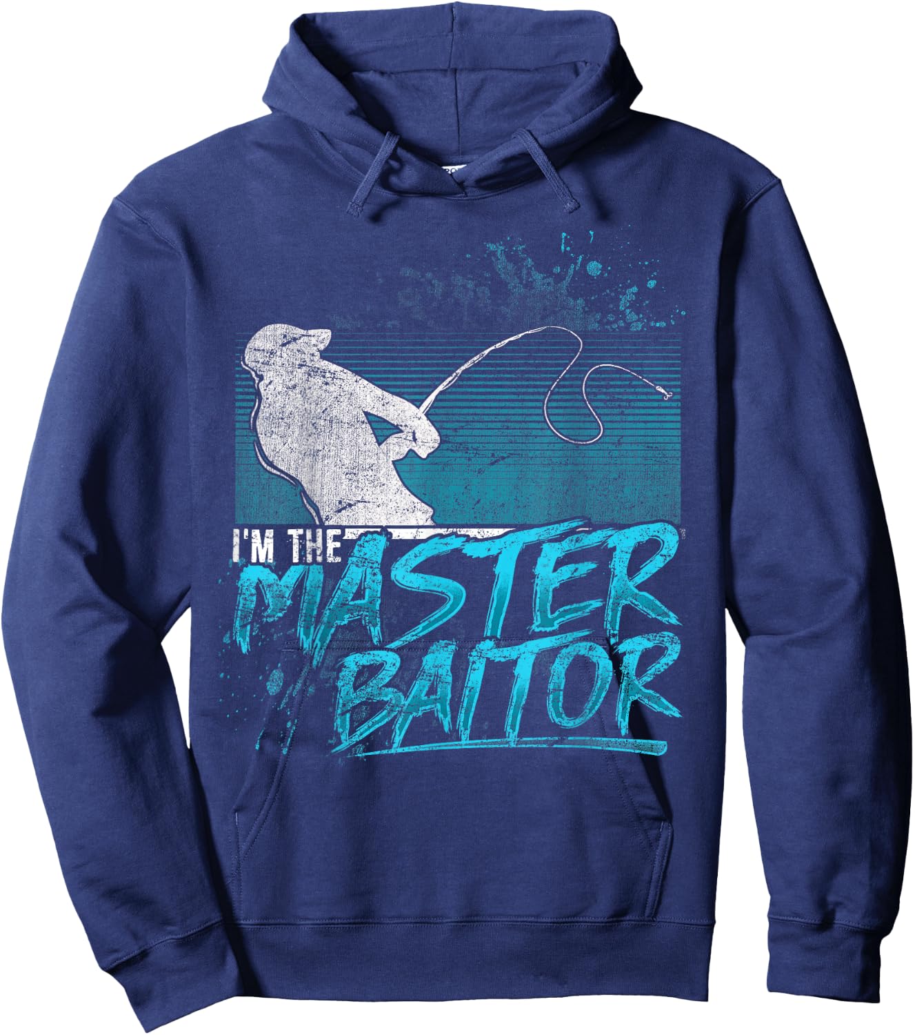 Funny Fishing Master Baitor T Shirt Hoodie - Hoodie | Navy