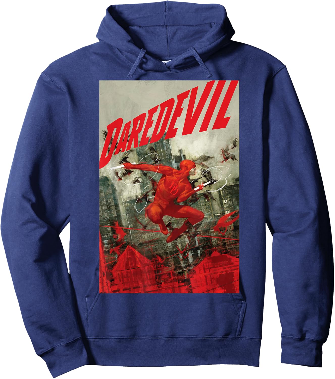 Marvel Comixology Daredevil Know Fear Comic Book Cover Small Hoodie - Hoodie | Navy