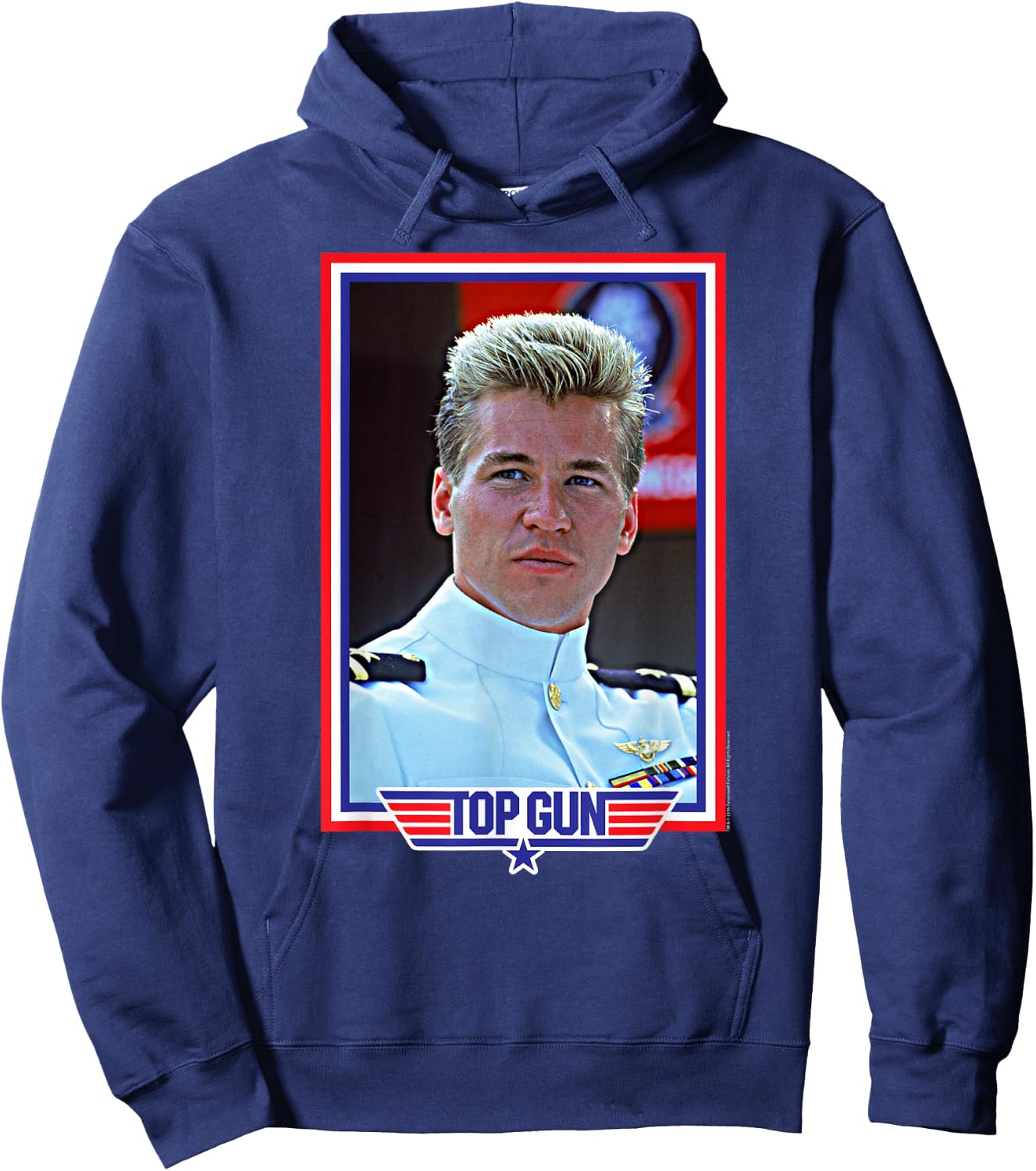 Top Gun Iceman American Colors Frame Action Movie Hoodie - Hoodie | Navy