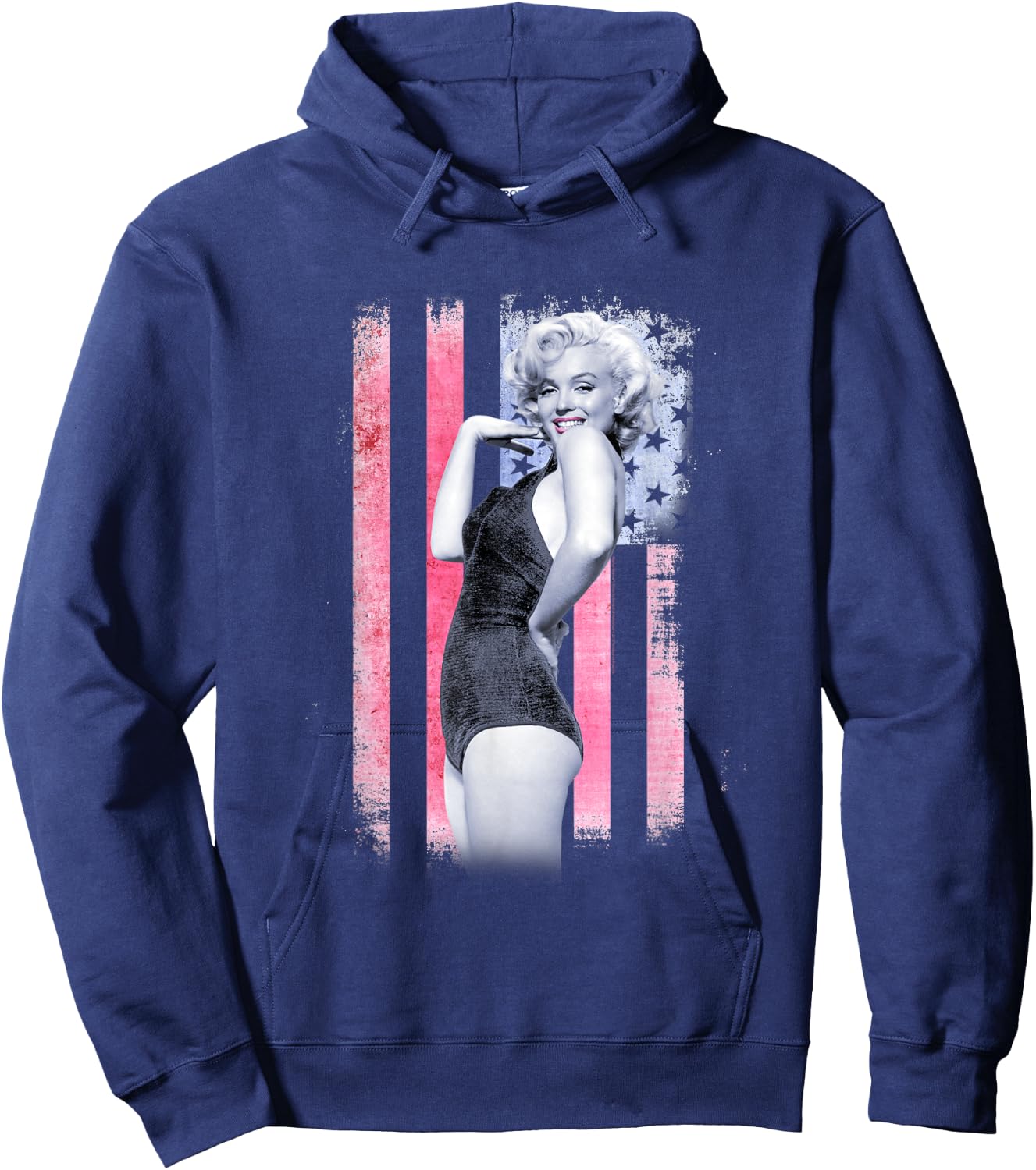 Marilyn Monroe USA Bathing Suit Pose Hoodie - Hoodie | Navy