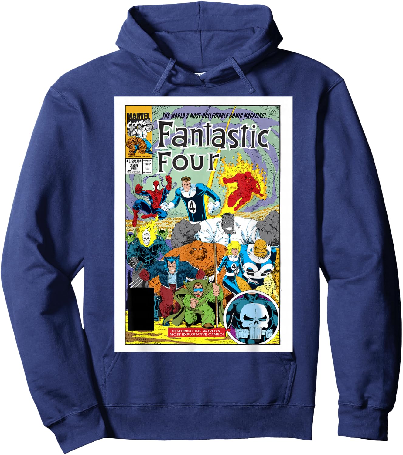 Marvel Exclusive Fantastic Four Vintage Comic Book Cover Small Hoodie - Hoodie | Navy