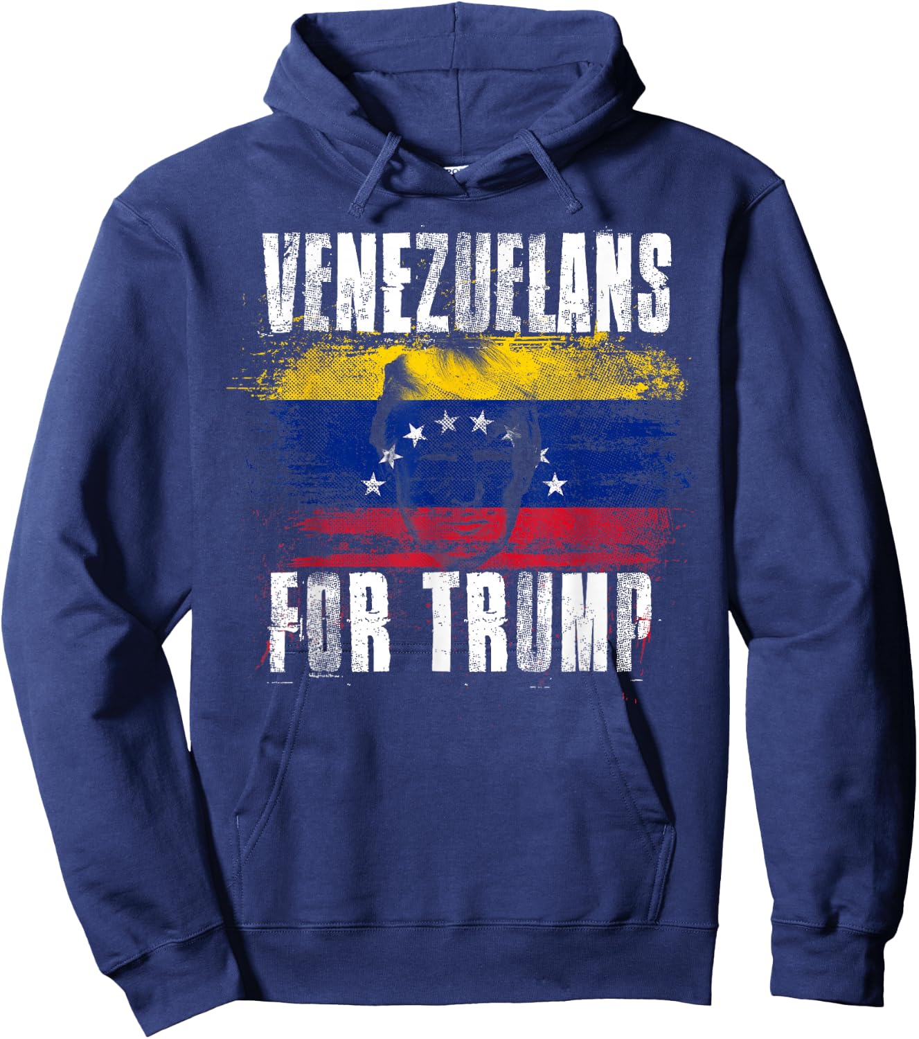 Venezuelan For Trump - American and Venezuela Patriotic Hoodie - Hoodie | Navy