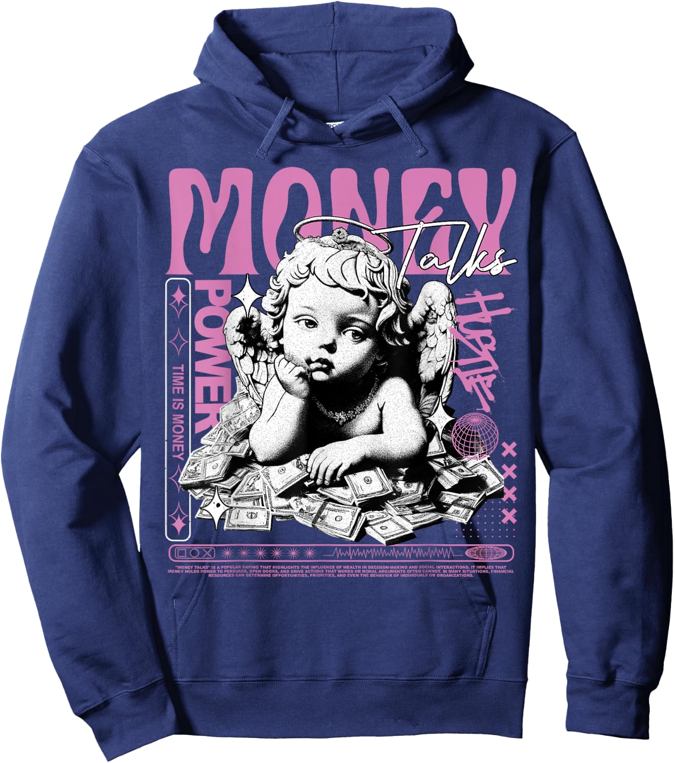 Money Talks Orchid 4s Matching Women Hoodie - Hoodie | Navy