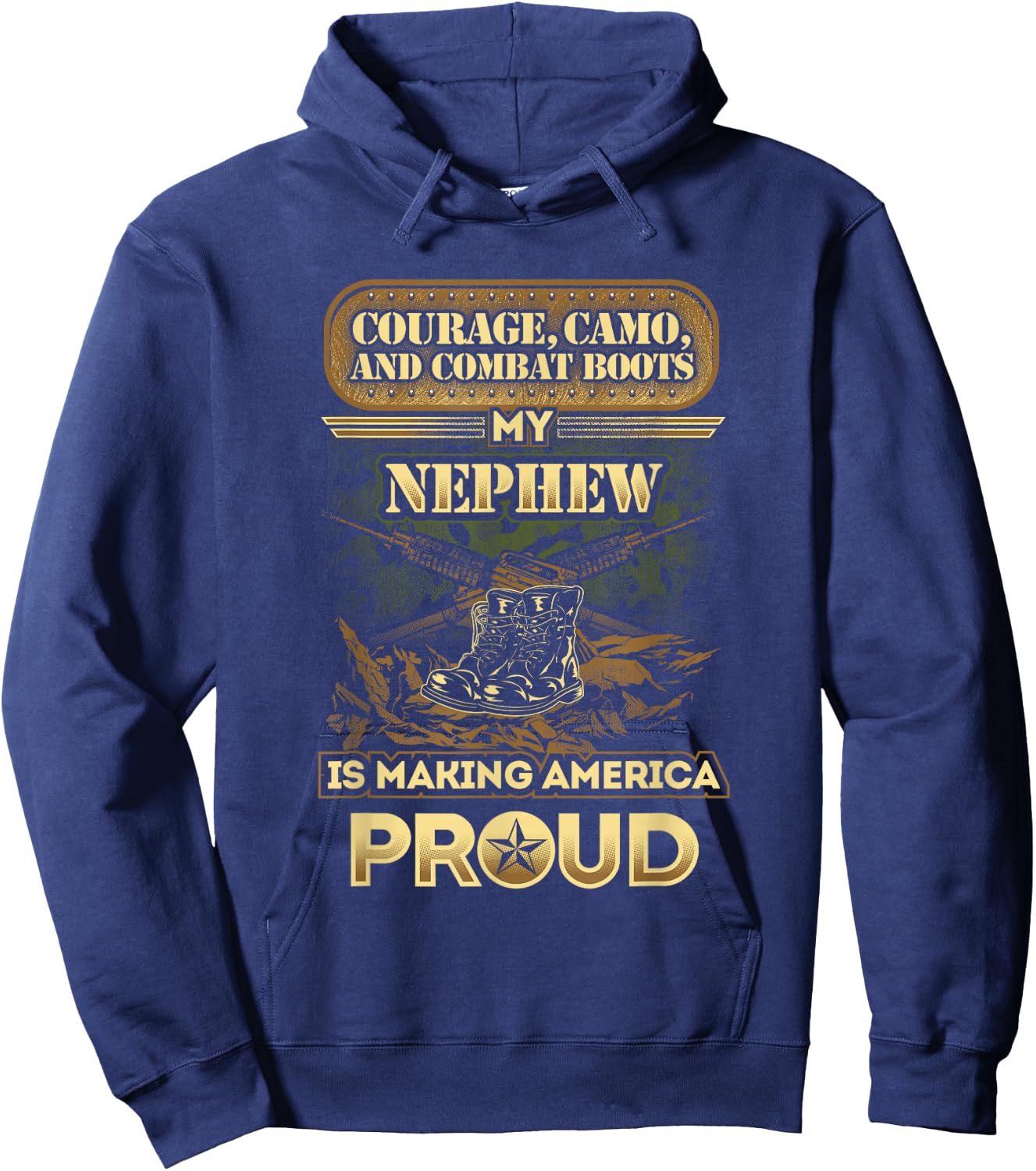 My Nephew Is A Soldier - Proud Military Uncle, Aunt Hoodie - Hoodie | Navy