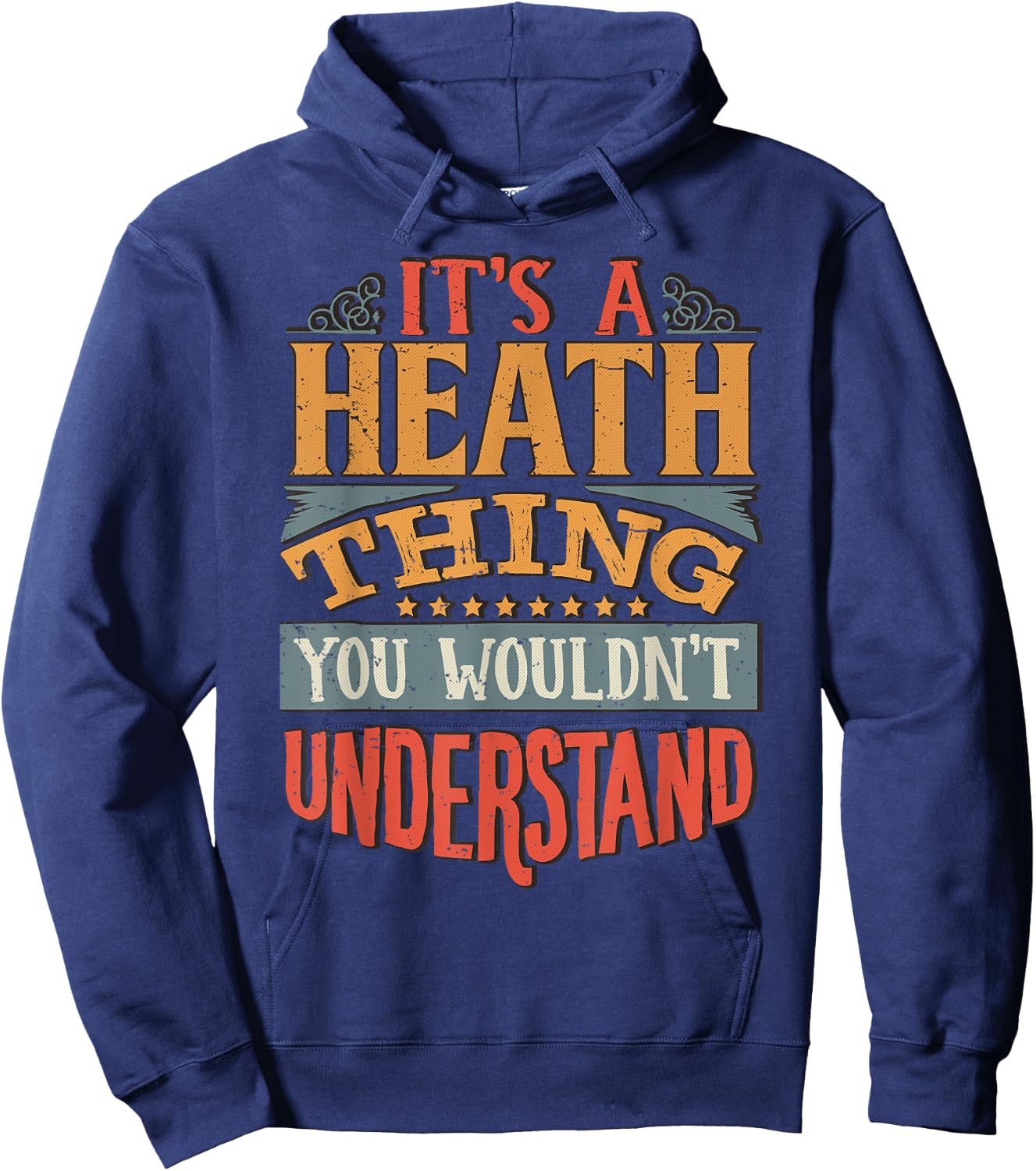 Heath Name Hoodie - Hoodie | Navy