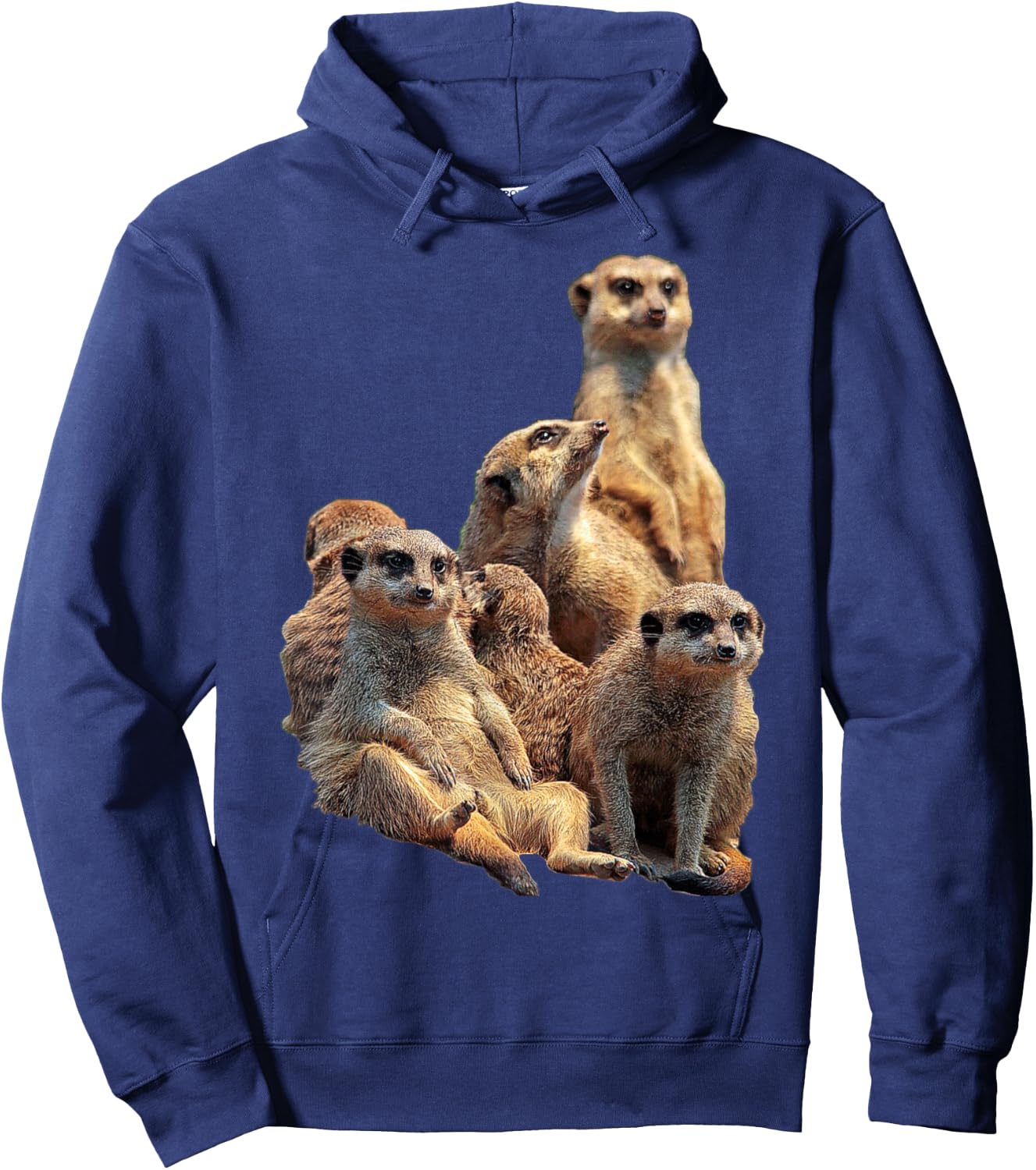LetterTrunk Meerkat Family in the Kalahari Desert Hoodie - Hoodie | Navy