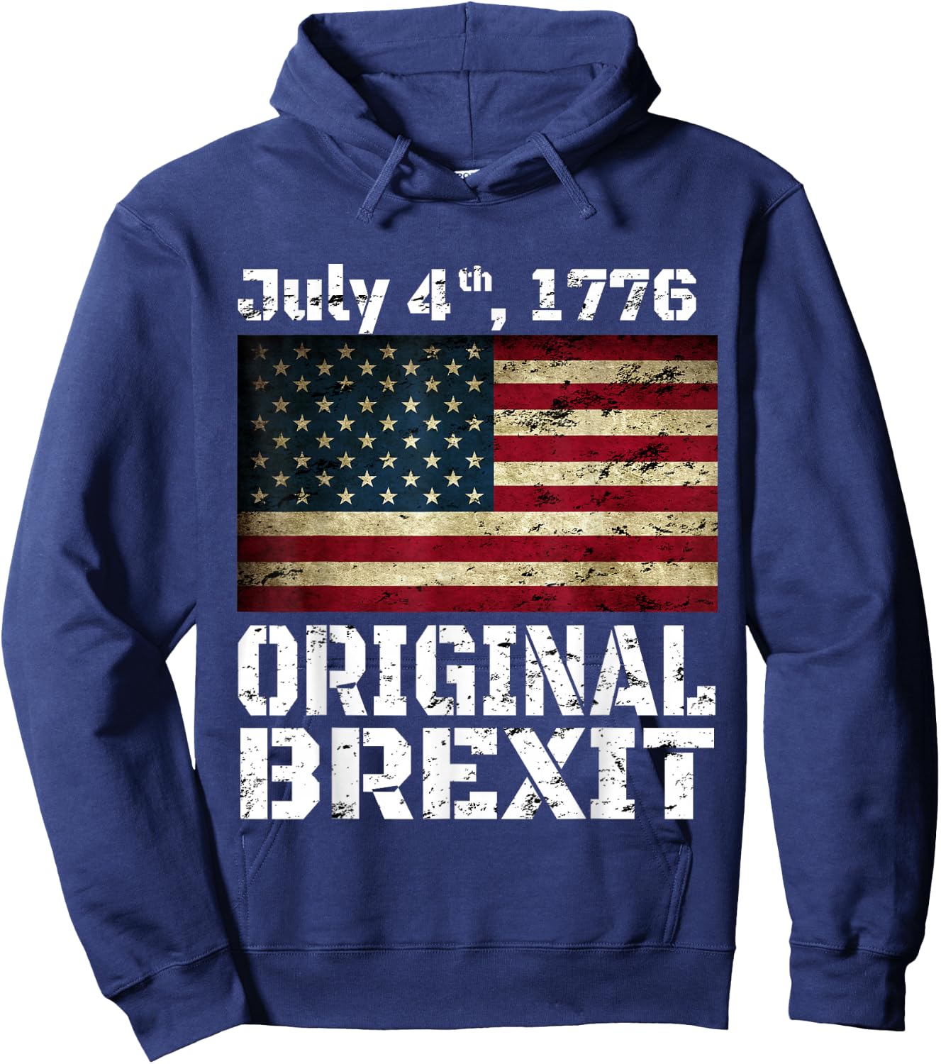 Original Brexit USA July 4th 1776, British, European Union Men Hoodie - Hoodie | Navy