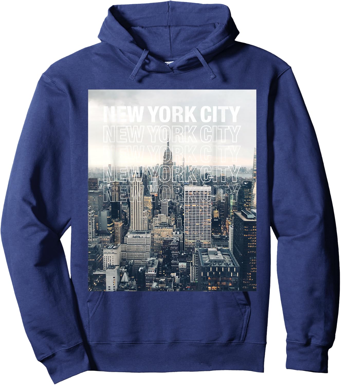 Urban New York City Shirt, New York City Skyline Hoodie - Hoodie | Navy