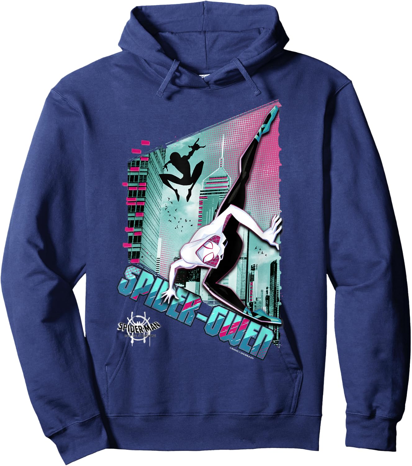 Marvel Spider-Man Spiderverse Spider-Gwen City Pose Small Hoodie - Hoodie | Navy