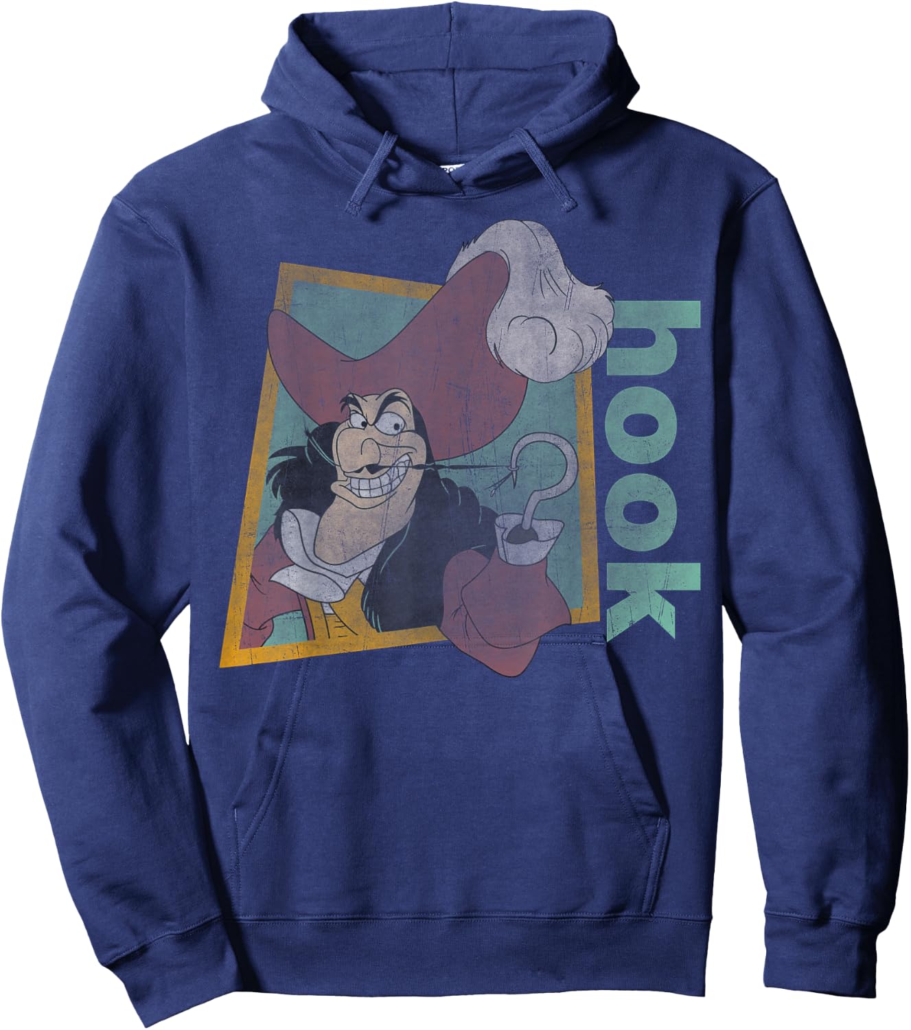Disney Peter Pan Retro Captain Hook Smirking Hoodie - Hoodie | Navy