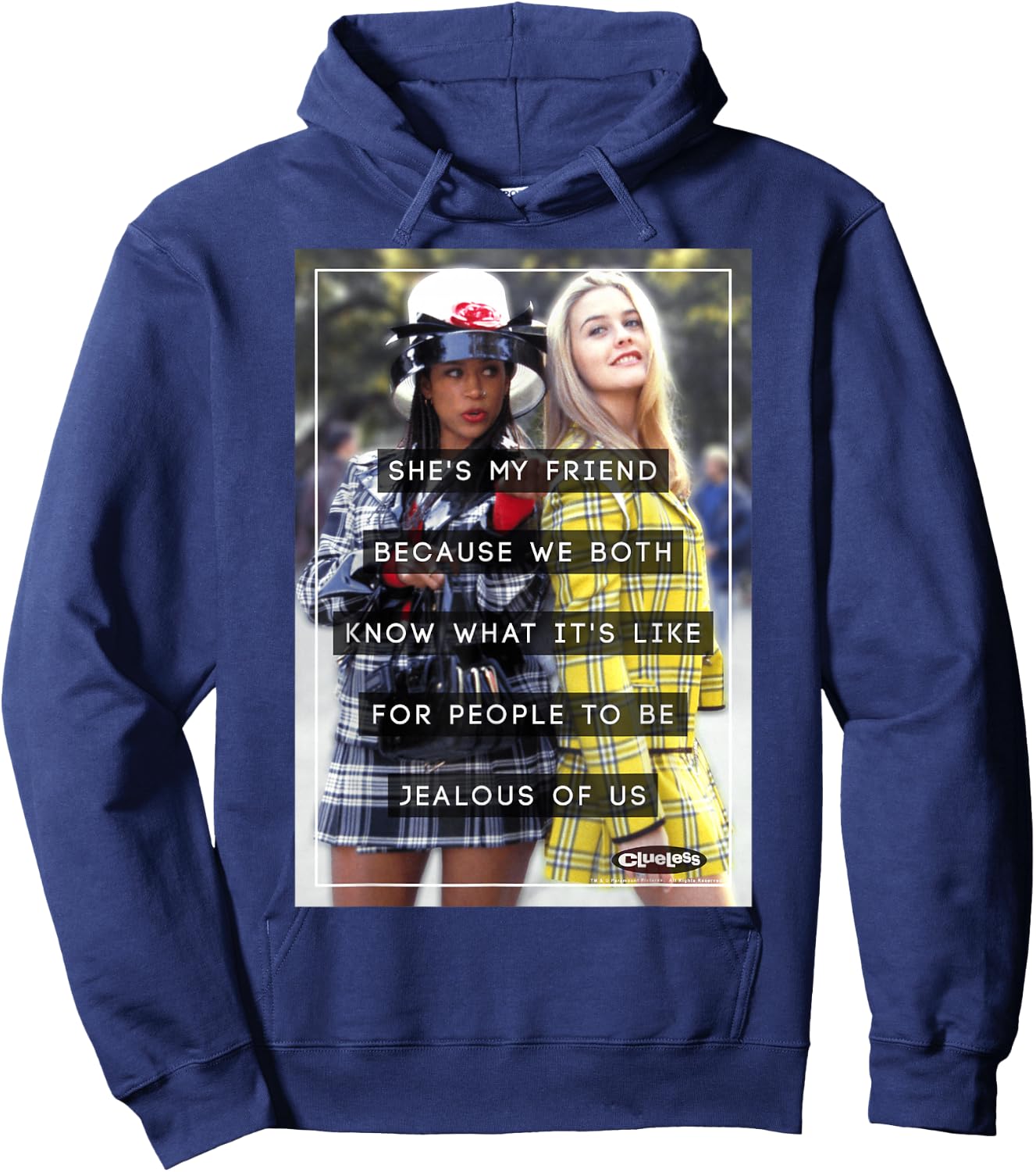 Clueless Cher & Dionne She's My Friend Graphic Hoodie - Hoodie | Navy