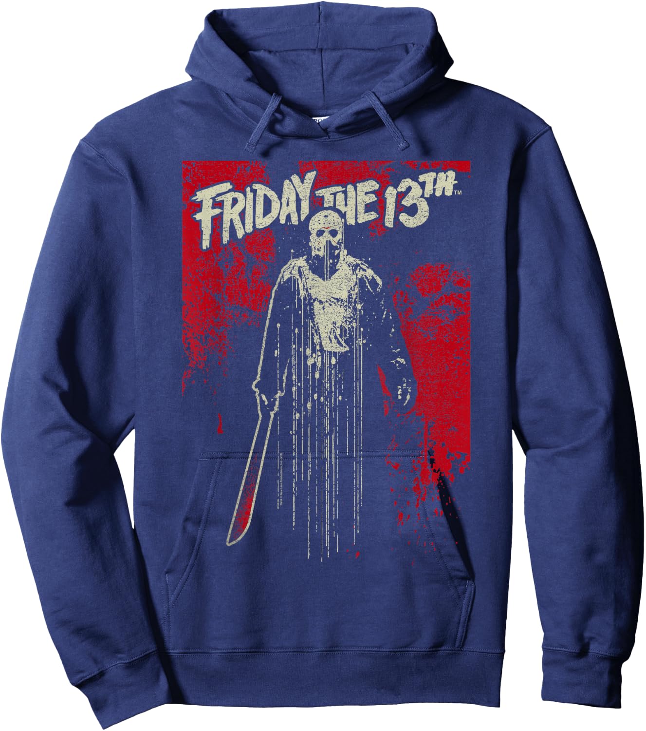 Friday The 13th Jason Drip T Shirt Hoodie - Hoodie | Navy