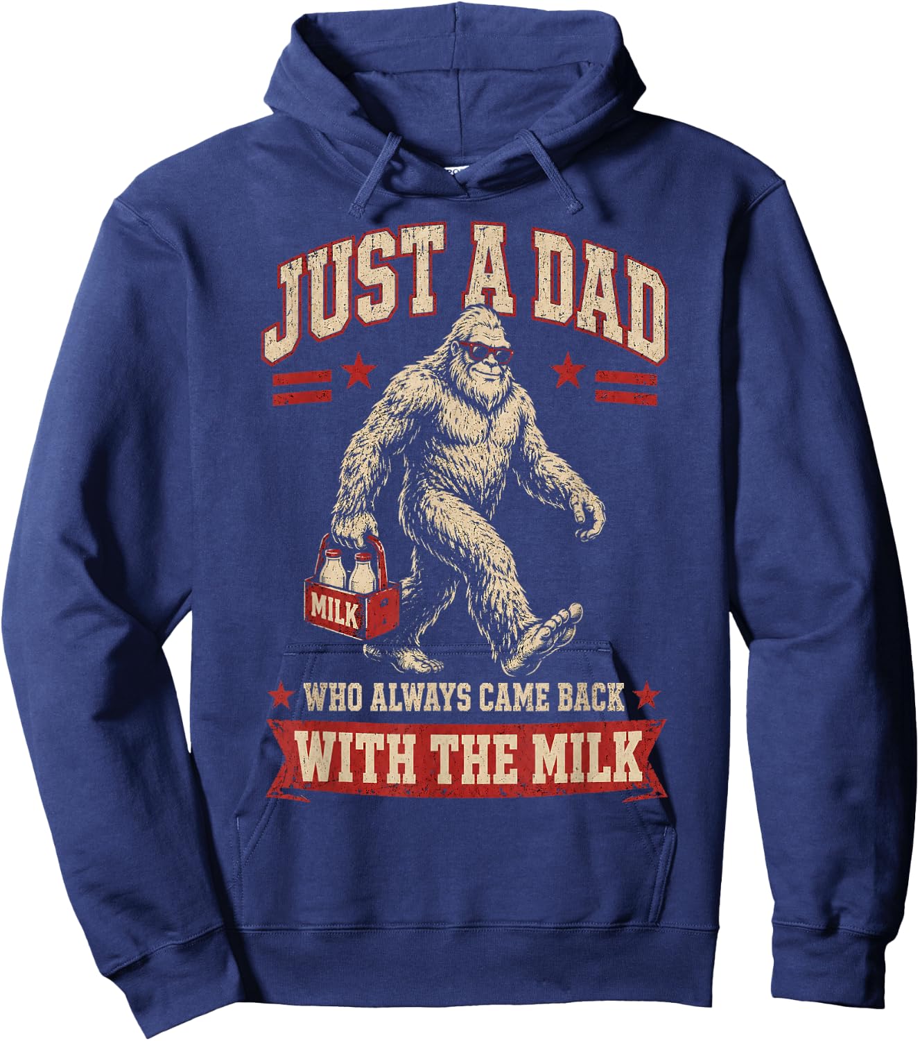 Just A Dad Who Always Came Back with the Milk Father's Day Hoodie - Hoodie | Navy