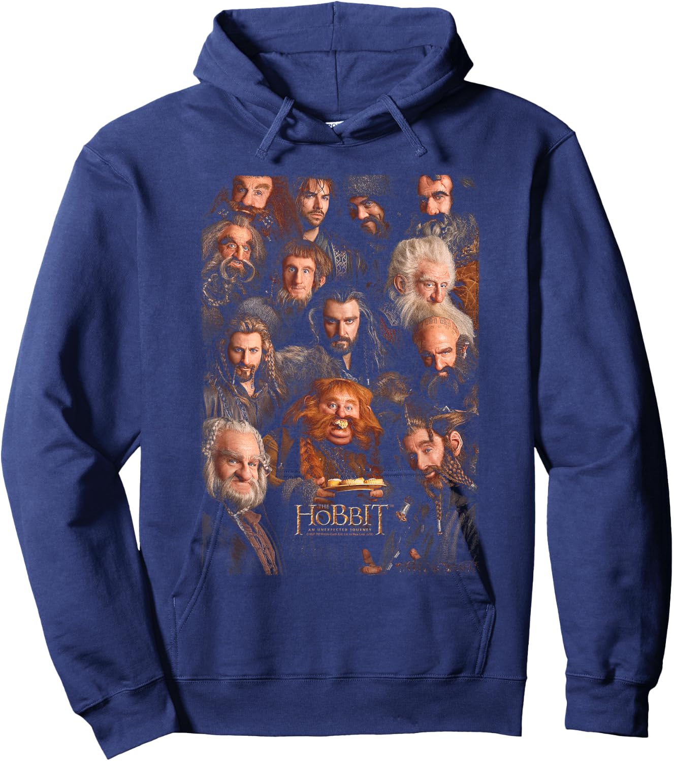 Hobbit Dwarves Poster T Shirt Hoodie - Hoodie | Navy