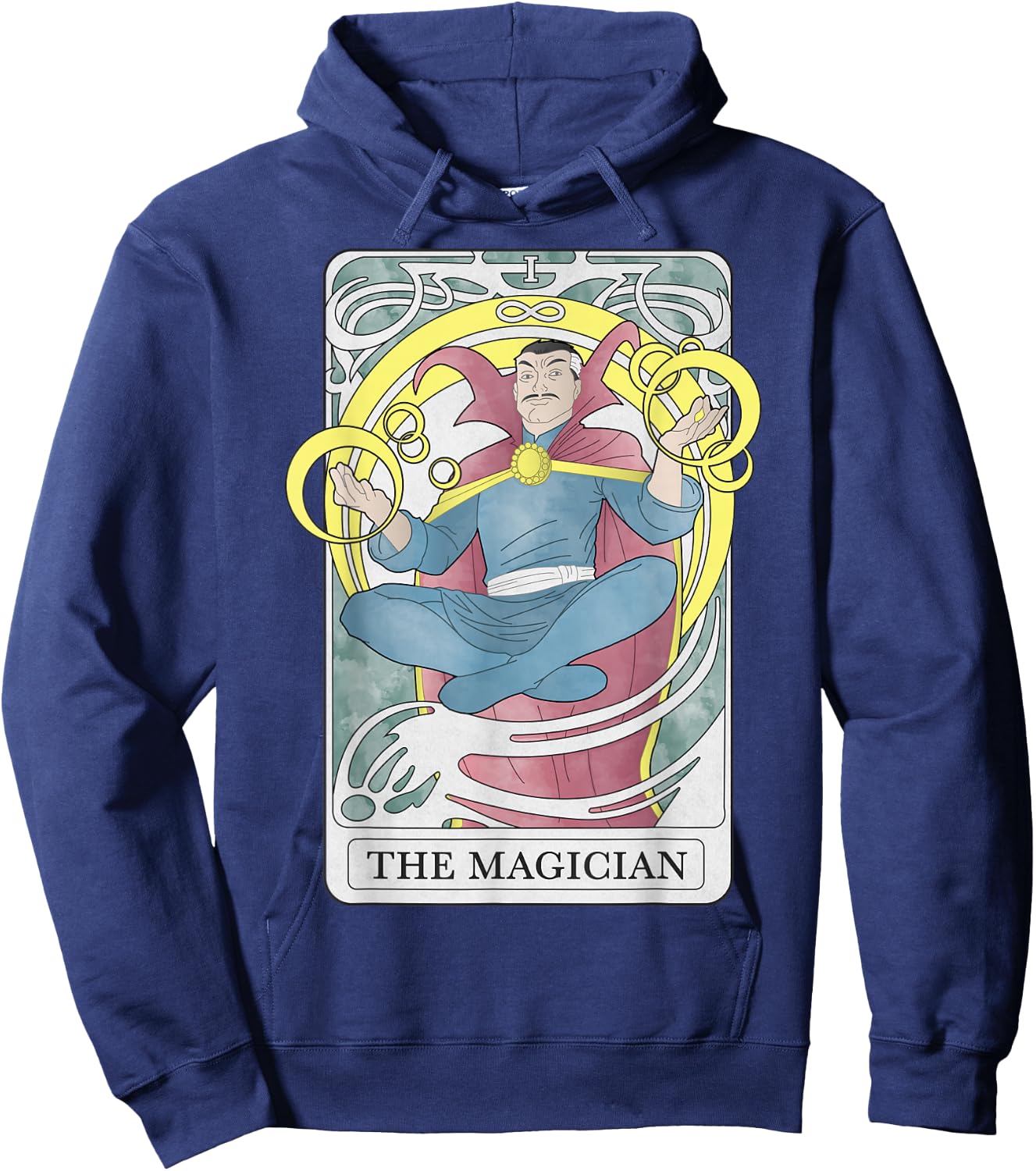 Marvel Doctor Strange Magician Nouveau Tarot Card Hoodie - Hoodie | Navy