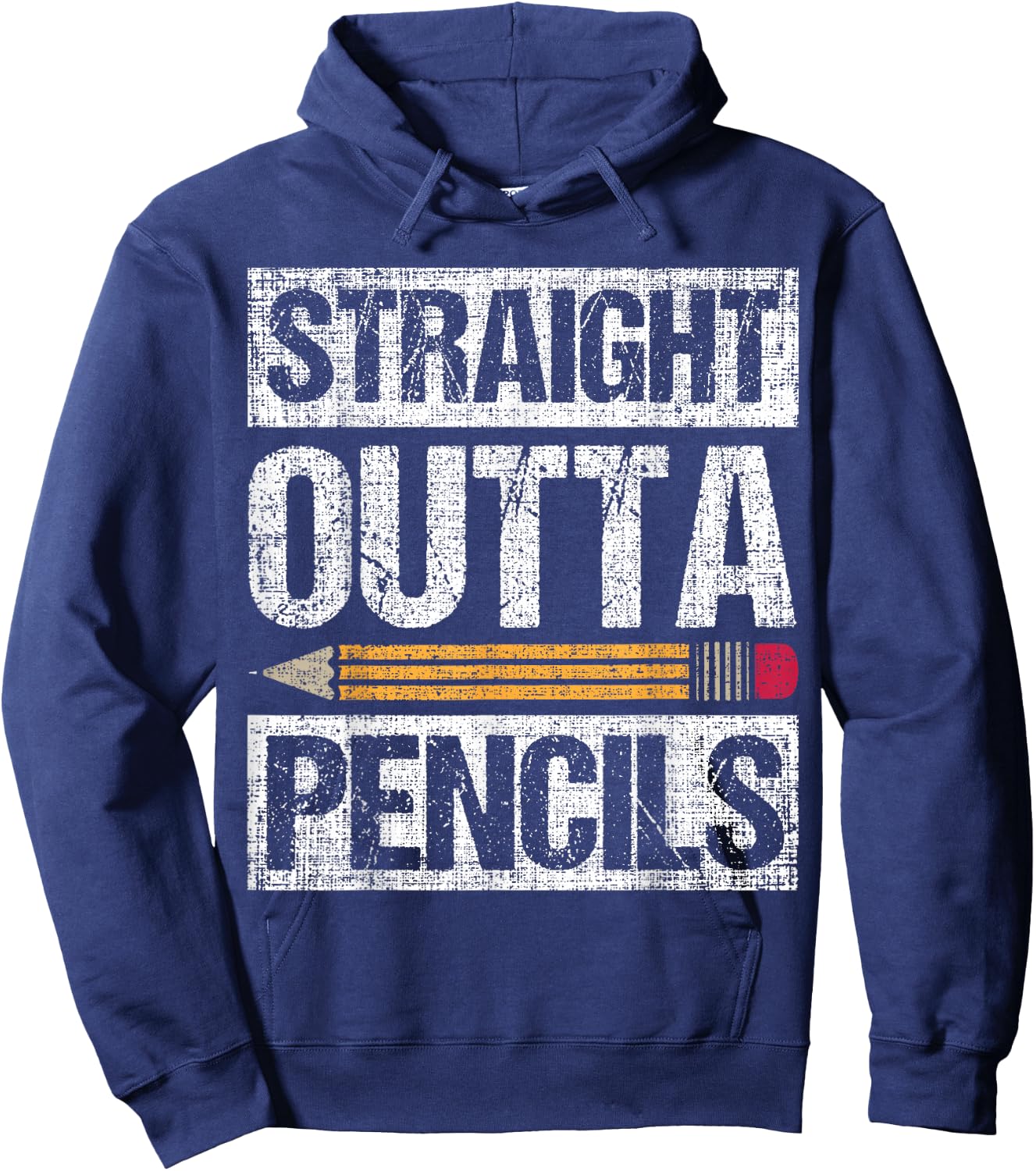 Straight out of Pencils Teacher life Shirt Women Girls Kids Hoodie - Hoodie | Navy