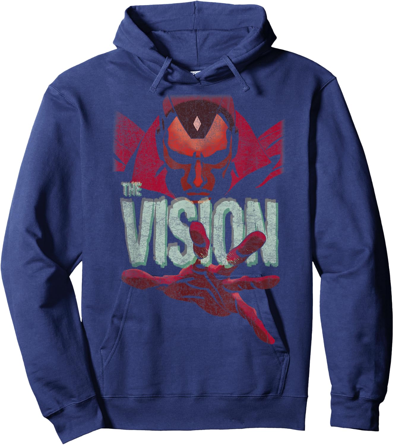 Marvel The Vision Retro Vintage Graphic Hoodie - Hoodie | Navy