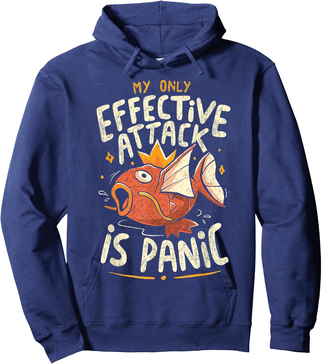 Fish My Only Effective Attack Is Panic Hoodie - Hoodie | Navy