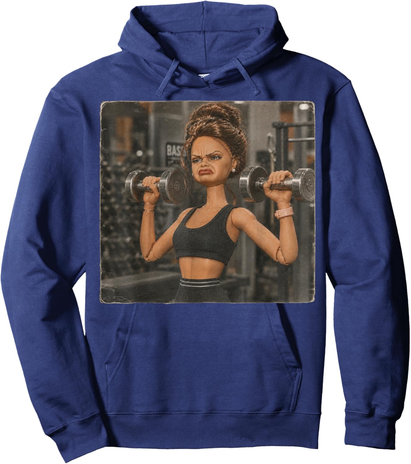 Funny Disgusting Gym Girl Gym Workout Meme Lifting Weights Hoodie - Hoodie | Navy