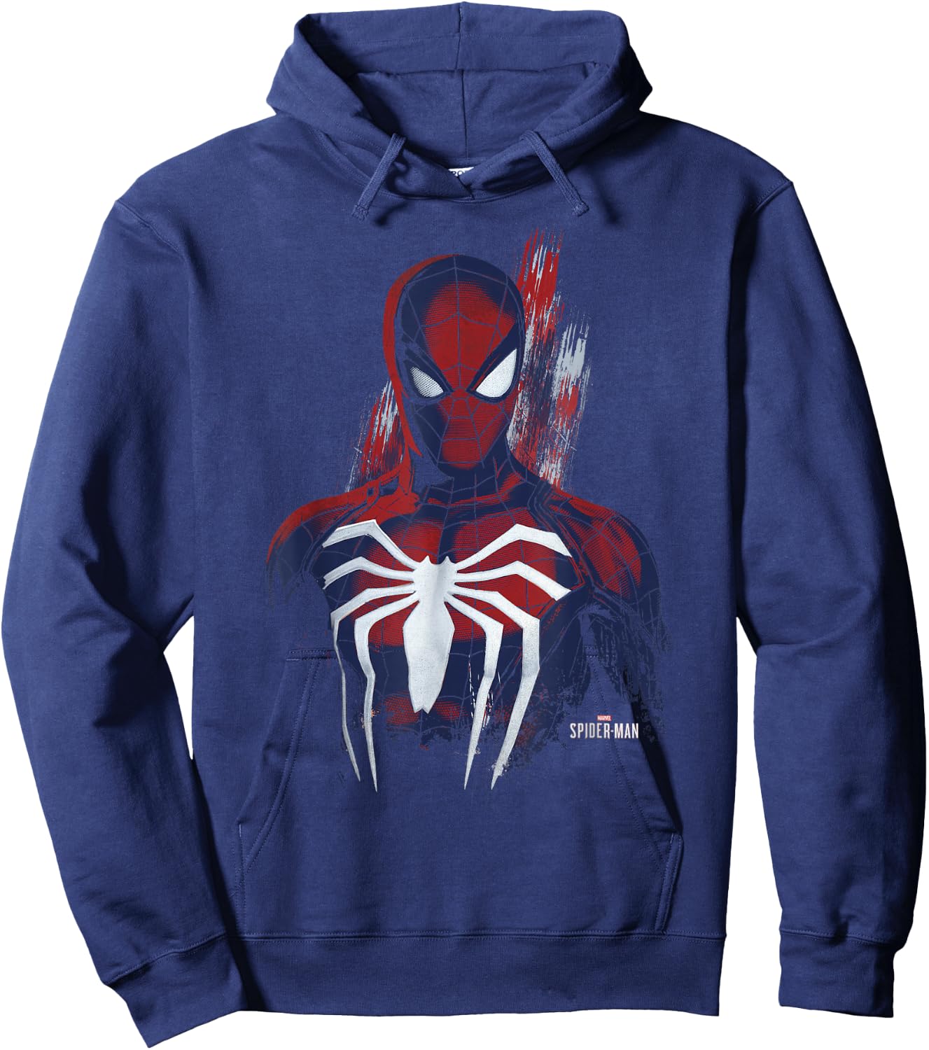 Marvel Spider-Man Game Paint Portrait Hoodie - Hoodie | Navy